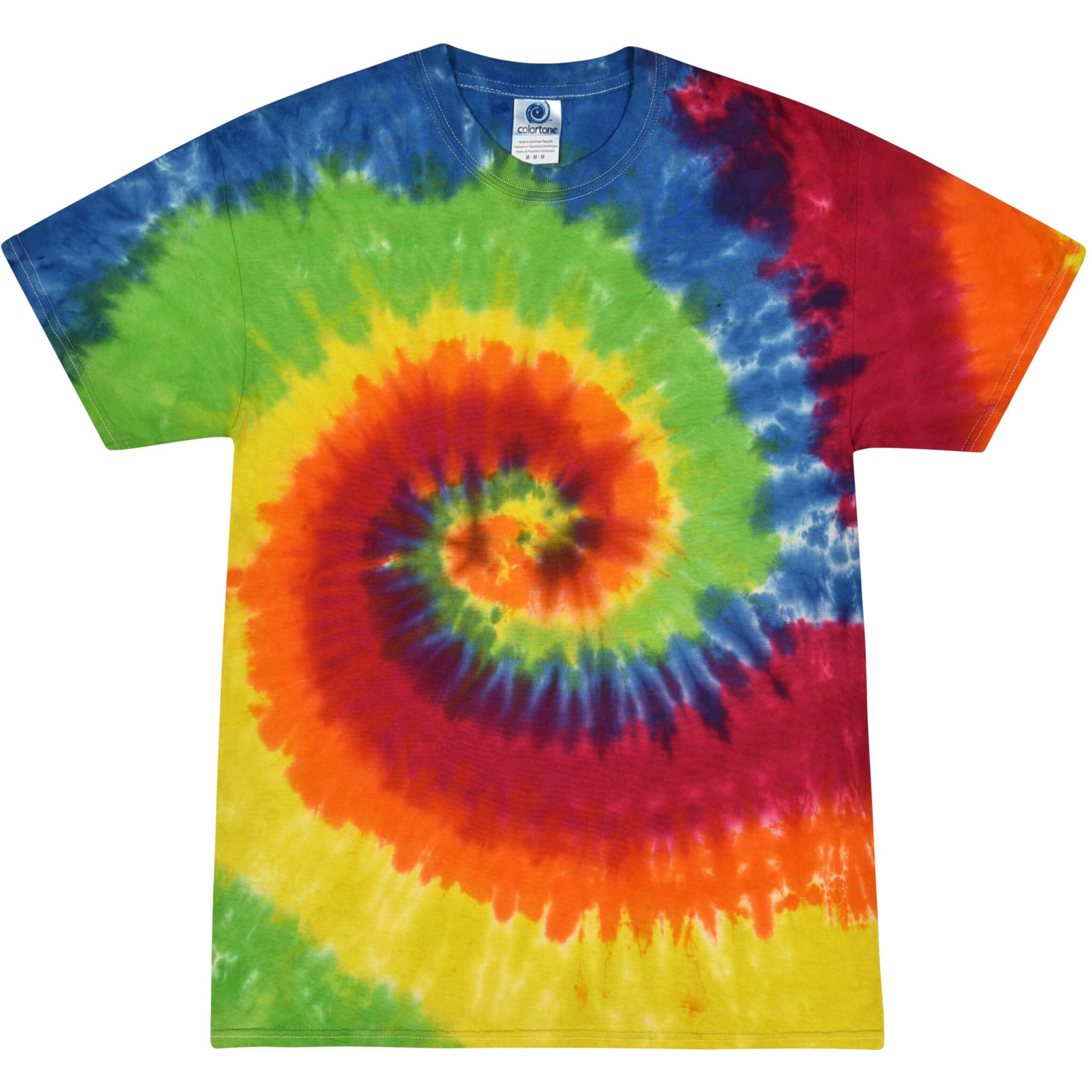 Colortone Tie Dye T-Shirt For Women And Men, X-Large, Moondance
