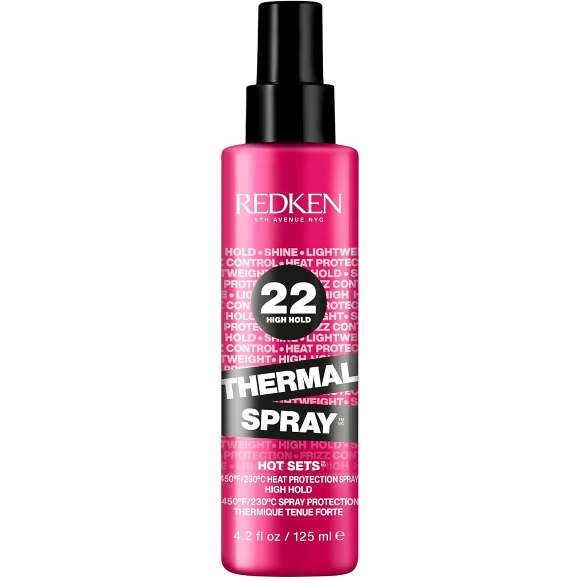 Redken Thermal Spray 22 High Hold - Thermal Heat Protectant And Setting Mist, For Curling And Flat Irons, Lasting Frizz Control & Protects Against Heat Damage