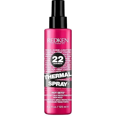 Redken Thermal Spray 22 High Hold - Thermal Heat Protectant And Setting Mist, For Curling And Flat Irons, Lasting Frizz Control & Protects Against Heat Damage