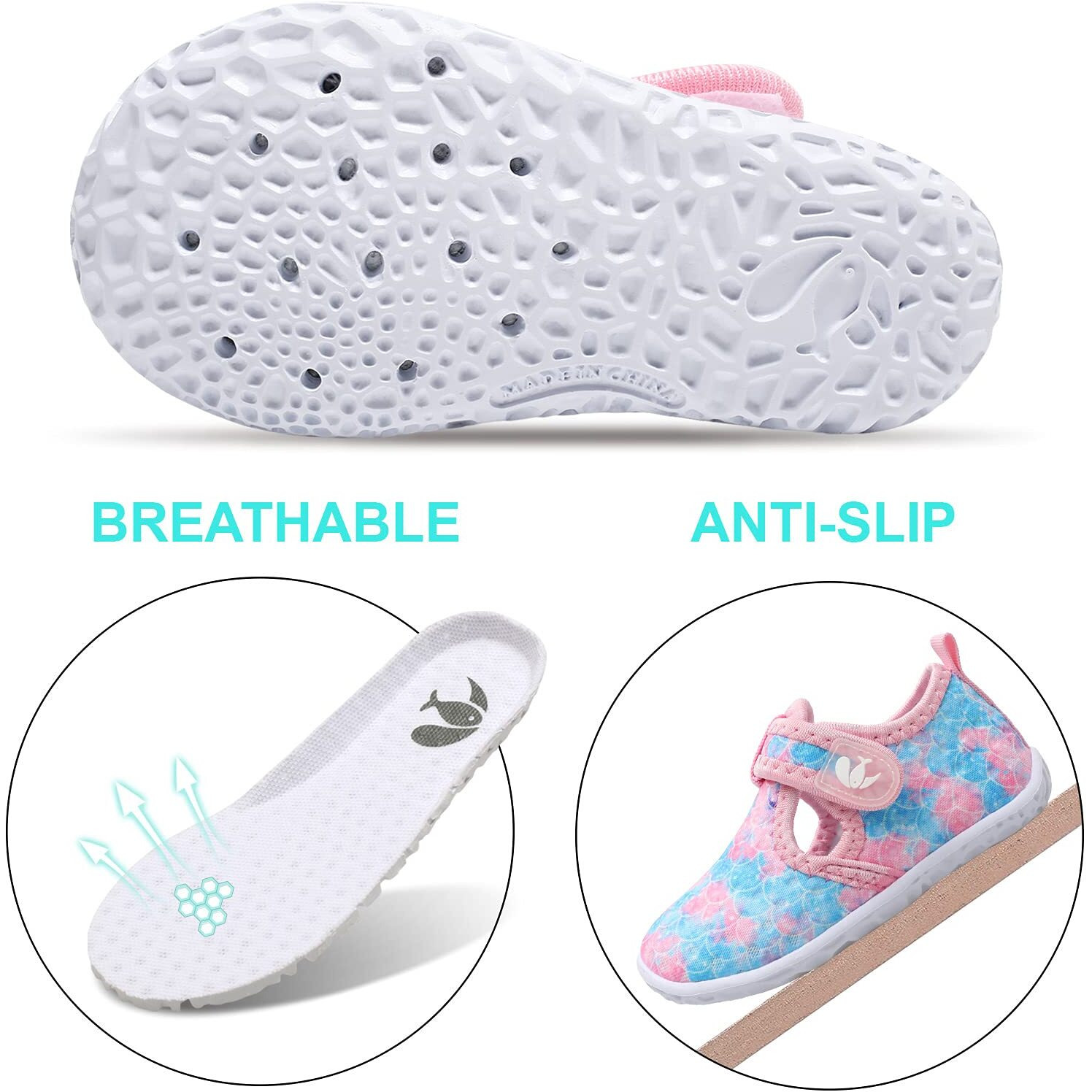 Feetcity Kids Water Shoes Aqua Shoes Baby Swim Shoes Beach Sports Quick Dry Barefoot For Boys Girls 18-24 Months Infant