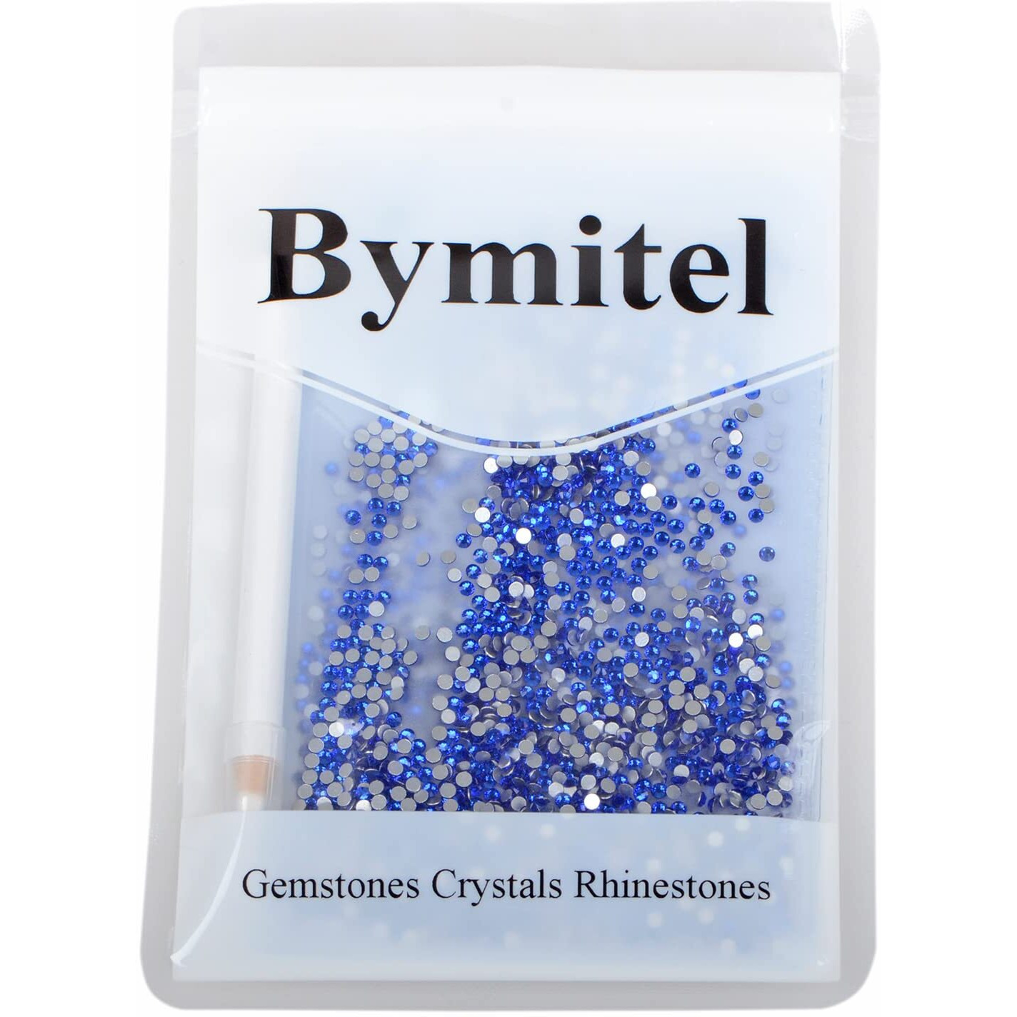 2880Pcs Art Nail Rhinestones Non Hotfix Glue Fix Round Crystals Glass Flatback For Diy Jewelry Making With One Picking Pen (Ss8 2880Pcs, Sapphire)