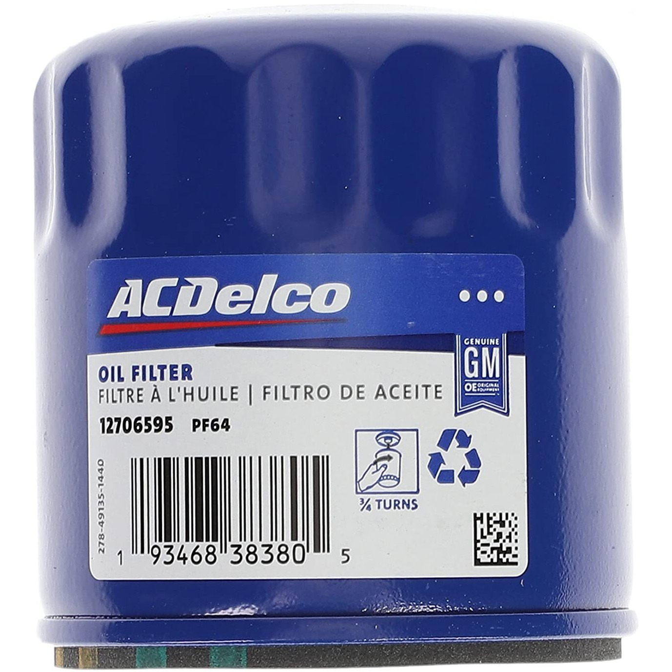 Acdelco Gm Original Equipment Pf64 Engine Oil Filter