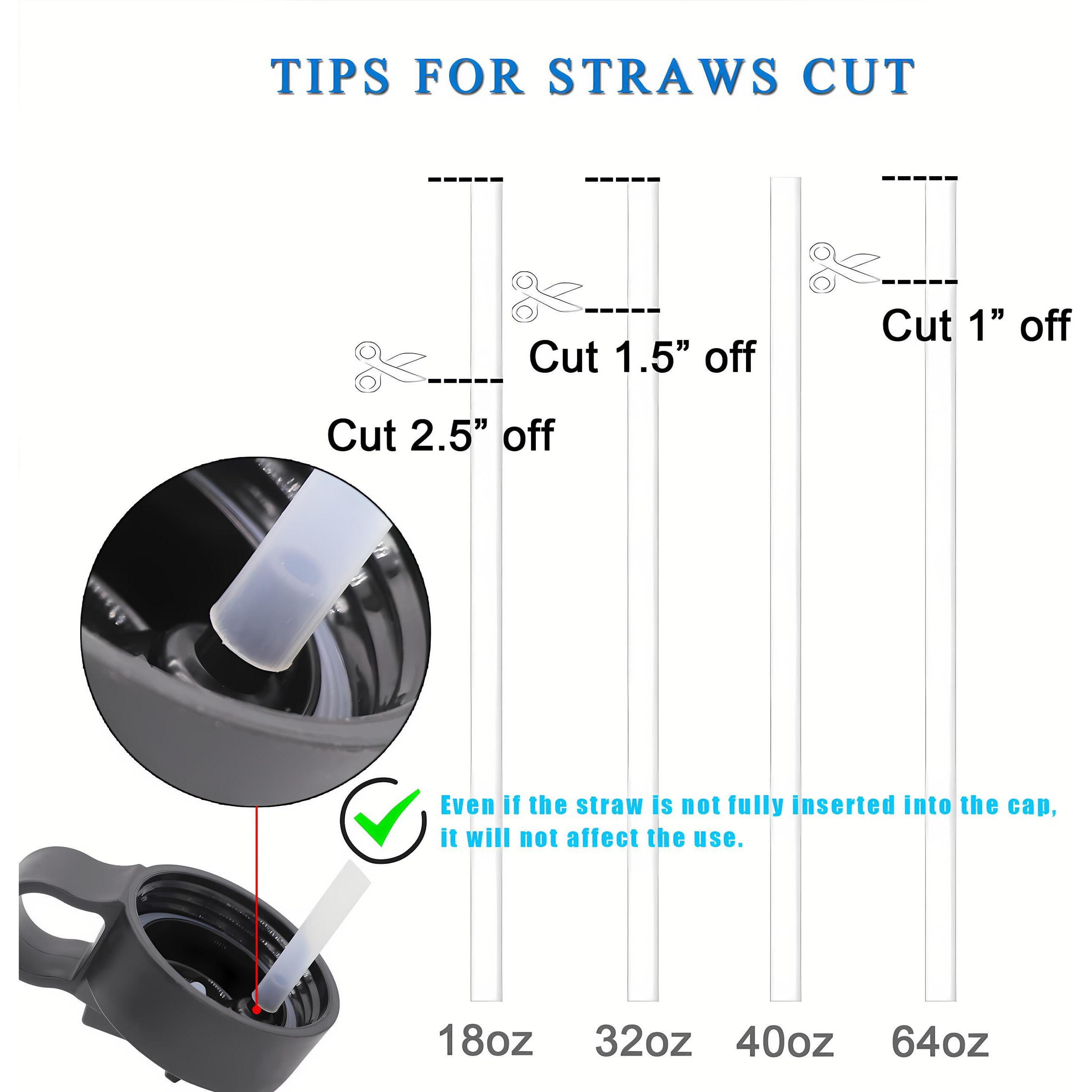 Ouharty Replacement Straw Lid For Hydroflask Wide Mouth Water Bottle, Top Lids With Straw For Hydro Flask Accessories, Replacement Straw Cap For Hydroflask 32 40 64 Oz Wide Mouth Bottle