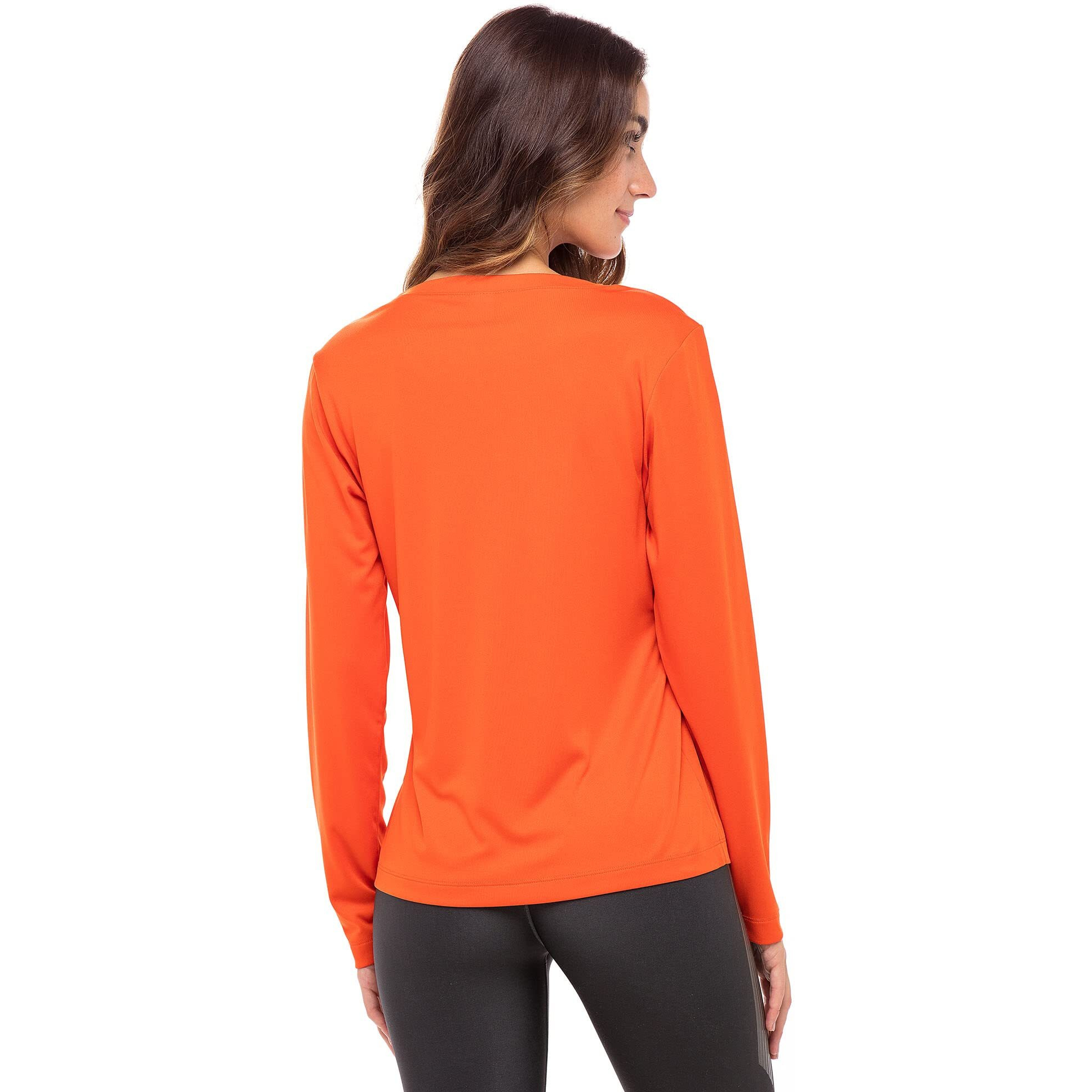 Animal Den Long Sleeve Workout Tops For Women Athletic Cooling Shirts Under Scrub Shirt Orange-Xl