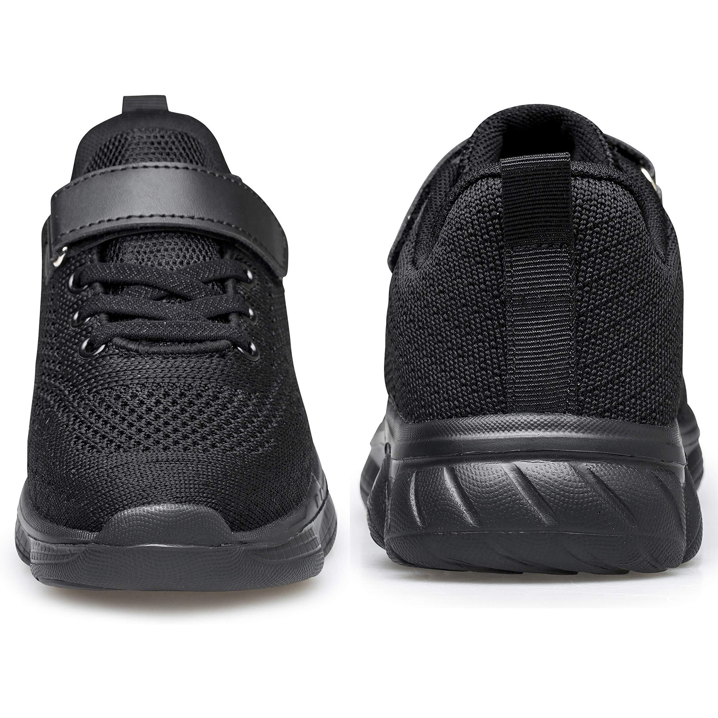 Murdesot Kids Shoes Toddler Boys Girls Athletic Running Sports Strap Sneakers For Toddler/Little Kid/Big Kid 13 All Black