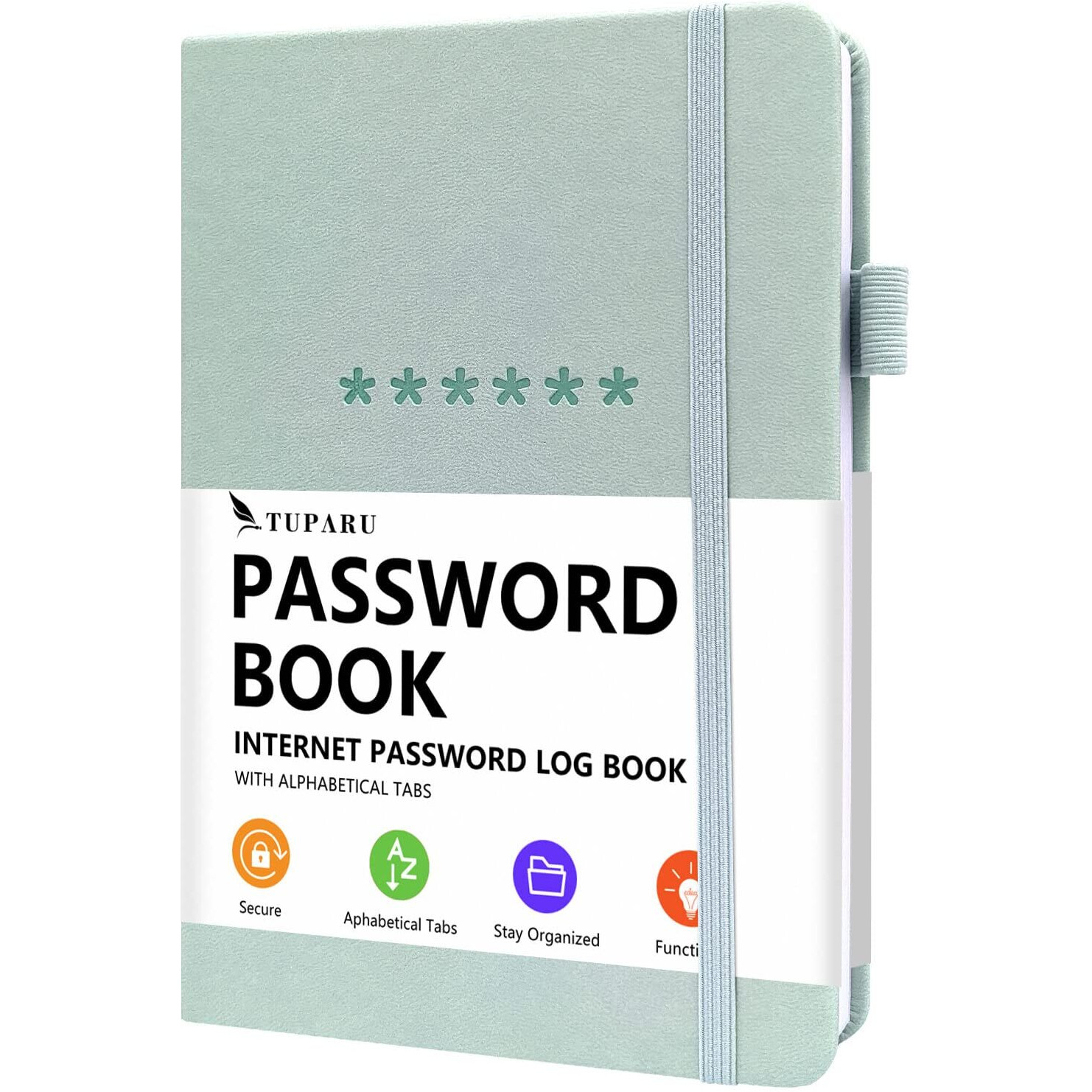 Tuparu Password Book With Alphabetical Tabs - Hardcover Internet Address & Password Organizer - Password Keeper Notebook For Computer & Website - 5.2 X 7.6 Log-In Password Journal W/Thick Paper