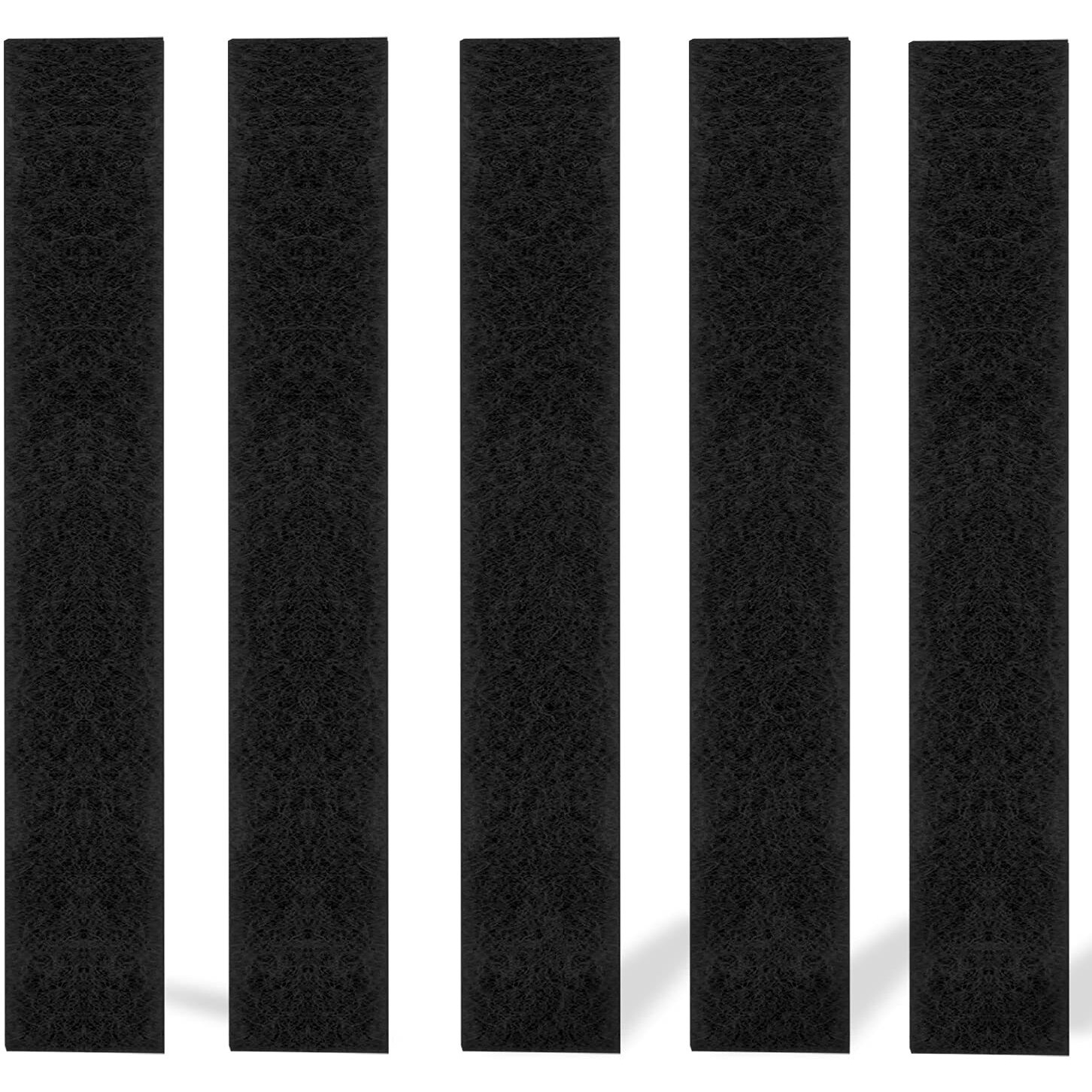 Felt Strips 10Pieces Pack 1X 6 Self Adhesive Black Furniture Felt Strips Anti Scratch Heavy Duty 5Mm Thick Floor Protector For Rocking Chair For Hardwood Floor