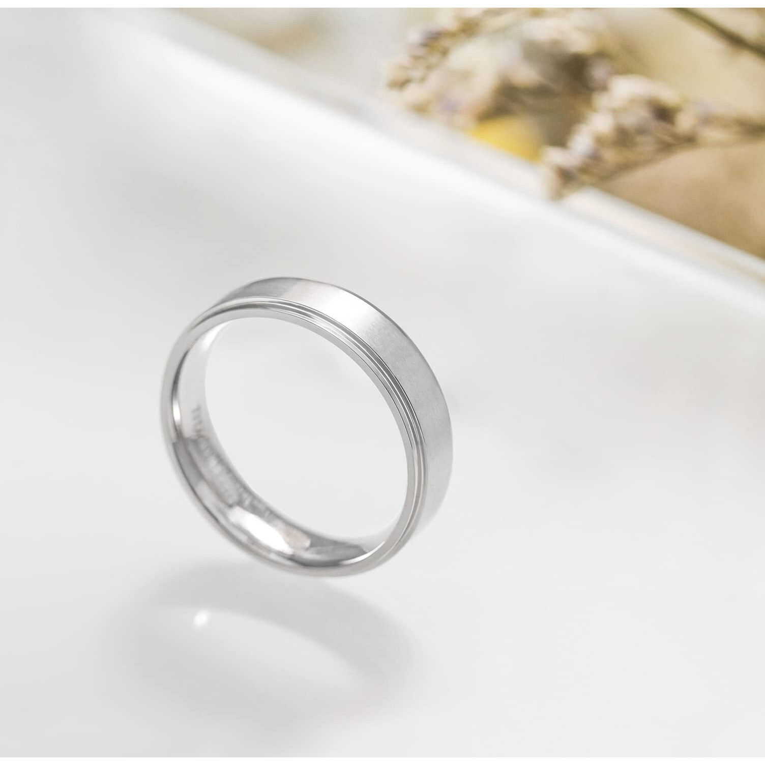 Tigrade 4Mm 6Mm 8Mm 10Mm Black Titanium Rings Wedding Band Matte Comfort Fit For Men Women Size 3-15,Silver 6Mm, Size 7