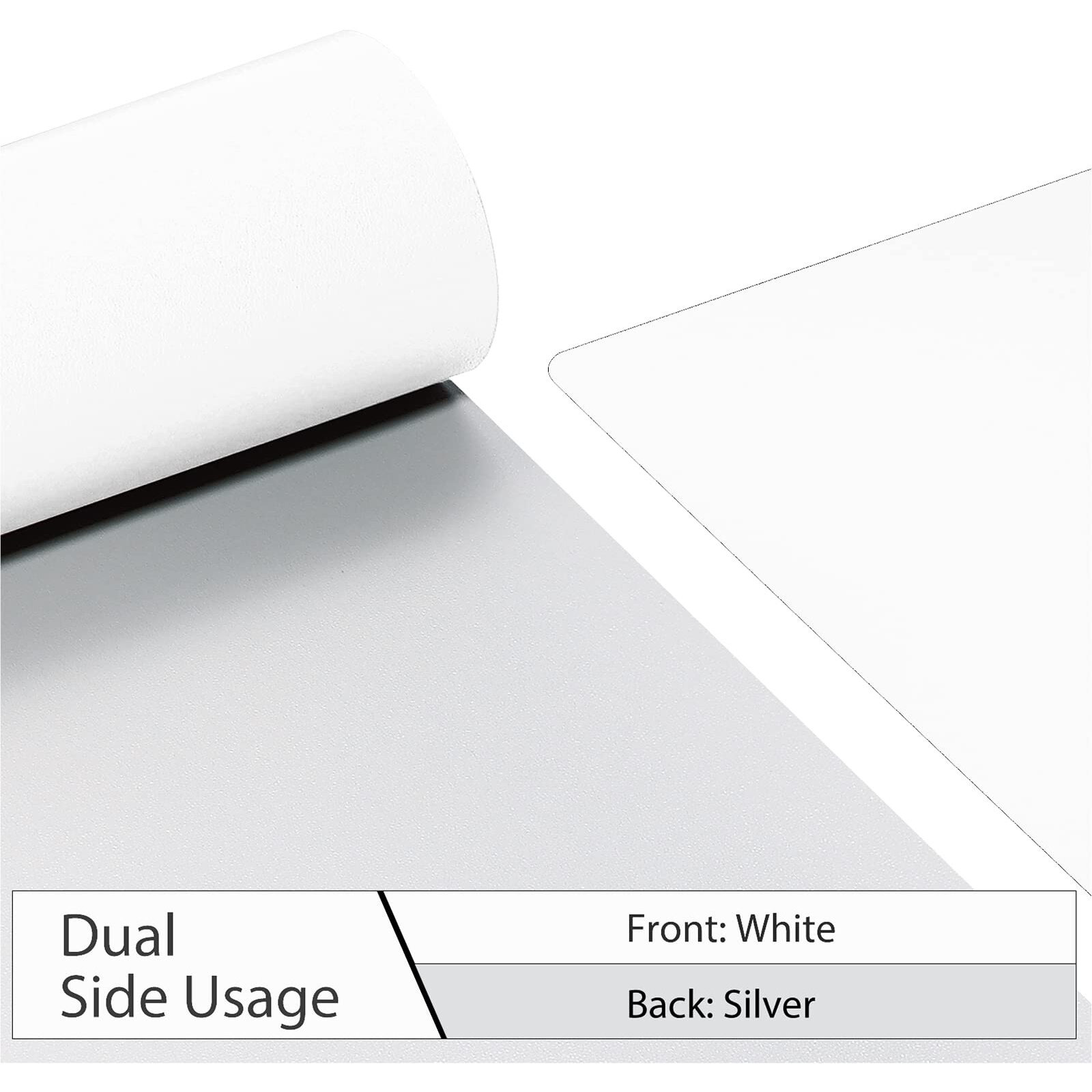 Towwi Dual Sided Desk Pad, Large Desk Mat, Waterproof Desk Blotter Protector Mouse Pad, Leather Desk Pad Large For Keyboard And Mouse (32" X 16", White/Silver)