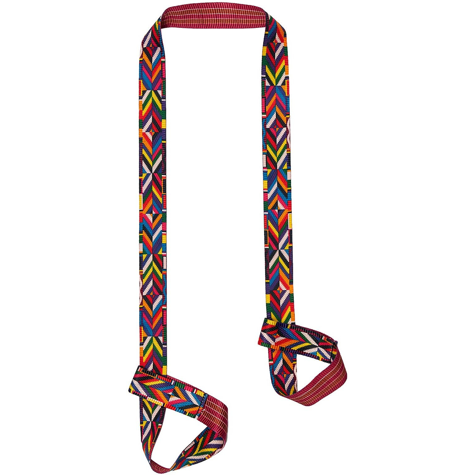 Zooeass Yoga Mat Strap, Adjustable Durable Yoga Mat Carrier & Stretching Strap, 5.9Feet, Multiple Color Choices (Colorful Stripes,5.9Feet)