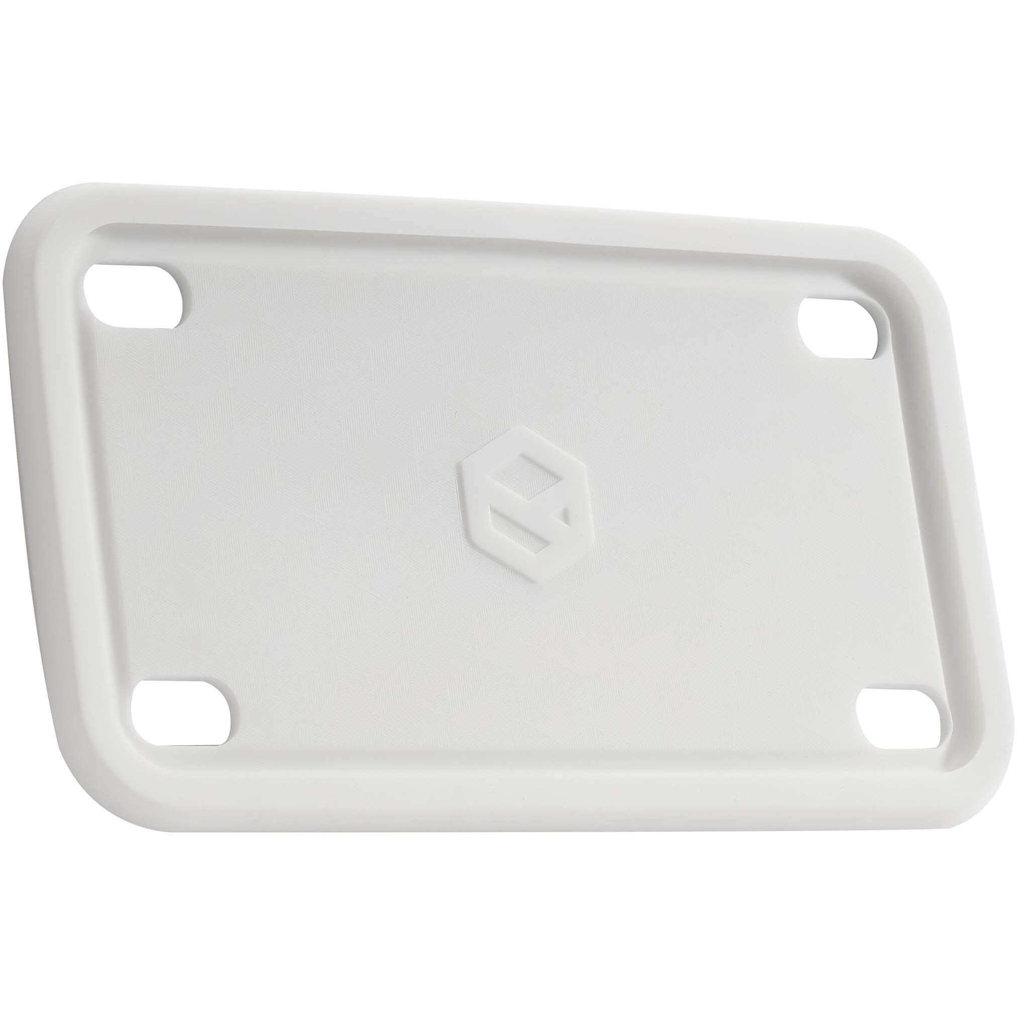 Rightcar Solutions Motorcycle Silicone License Plate Frames | The Original Premium Grade Silicone Bike Plate Frame | Rust Proof, Rattle Proof, Weather Proof License Plate Holder (White)