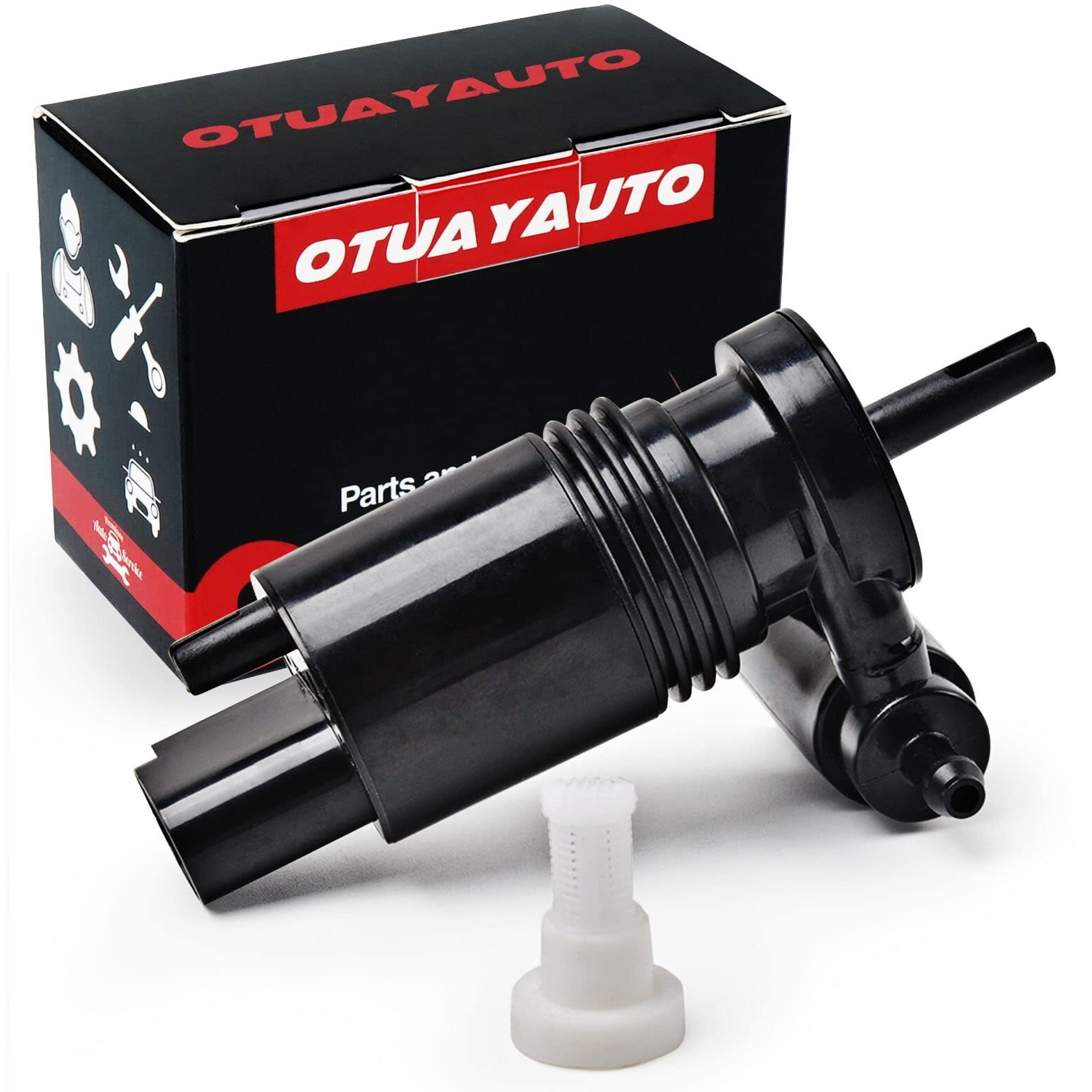 Otuayauto 05179153Ac Windshield Washer Pump With Grommet, Replacement For Jeep Grand Cherokee Wrangler Commanderdodge Grand Caravan Durango Journeychrysler Town & Country Aspen