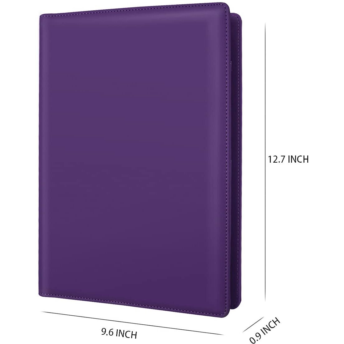 Waveyu Resume Portfolio Folder, Padfolio Clipboard, Writing Portfolio Leather Clipboard With Cover For Legal Pad Holder Letter Size A4 For Business Conference Notepad Clip Boards, Purple