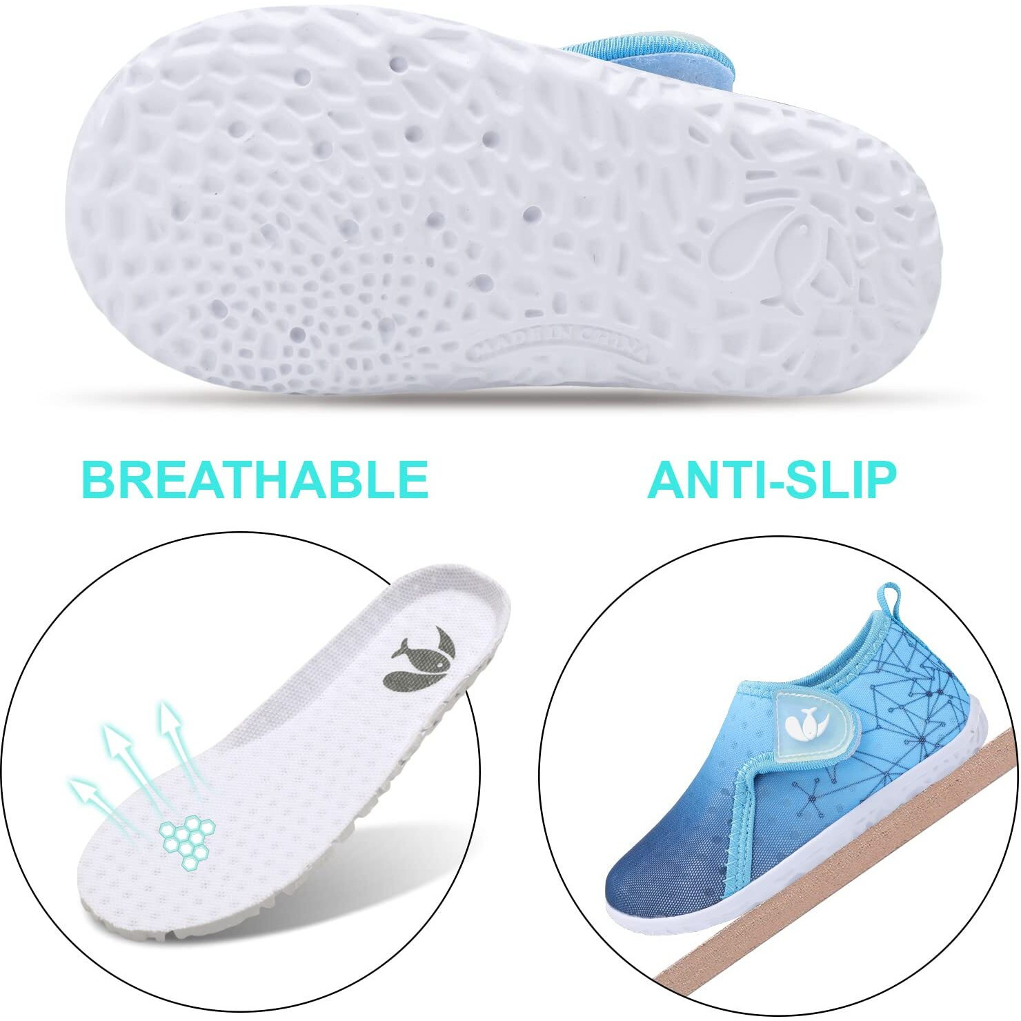 Feetcity Baby Boys Girls Water Shoes Beach Swim Pool Shoe Barefoot Aqua Socks 6-12 Months Infant