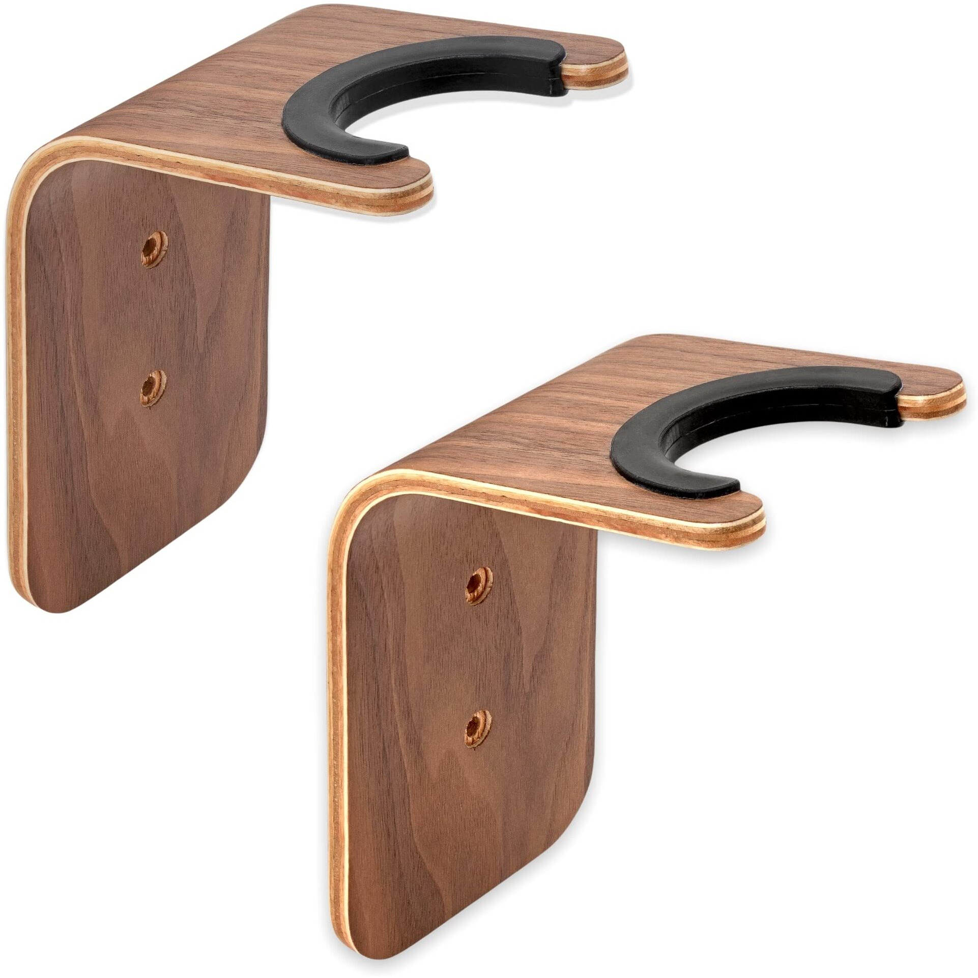 Guitar Wall Hanger - Secure Guitar Wall Mount For Acoustic/Ukulele - Space-Saving Guitar Accessories - Easy To Install Guitar Hook - Elegant Design Guitar Stand For Home/Studio Neck Up To 2 In (50Mm)