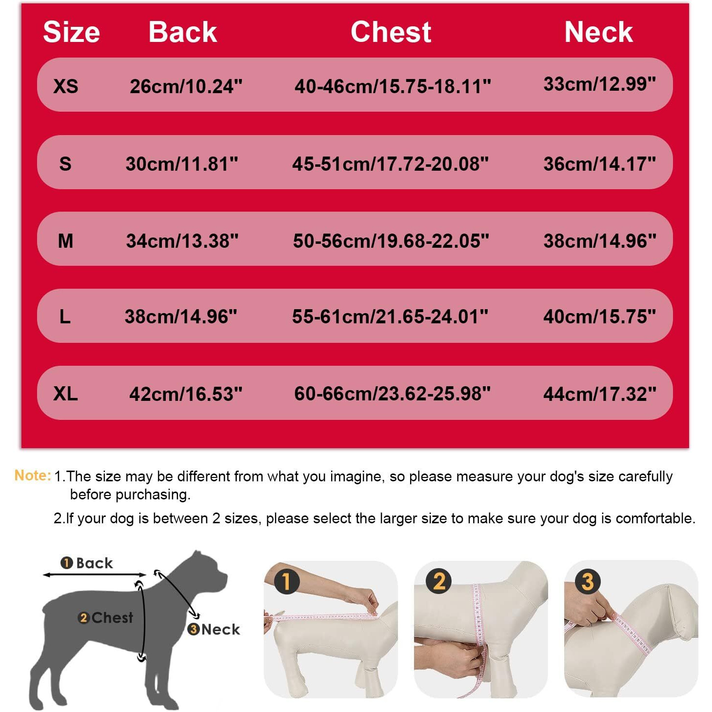 Aimydog Warm Dog Winter Coat, Fashion Sports Dog Cold Weather Jacket With Built-In Harness, Reflective & Adjustable Comfortable Pet Vest, Waterproof Windproof Dog Apparel For Small Dogs (Red)