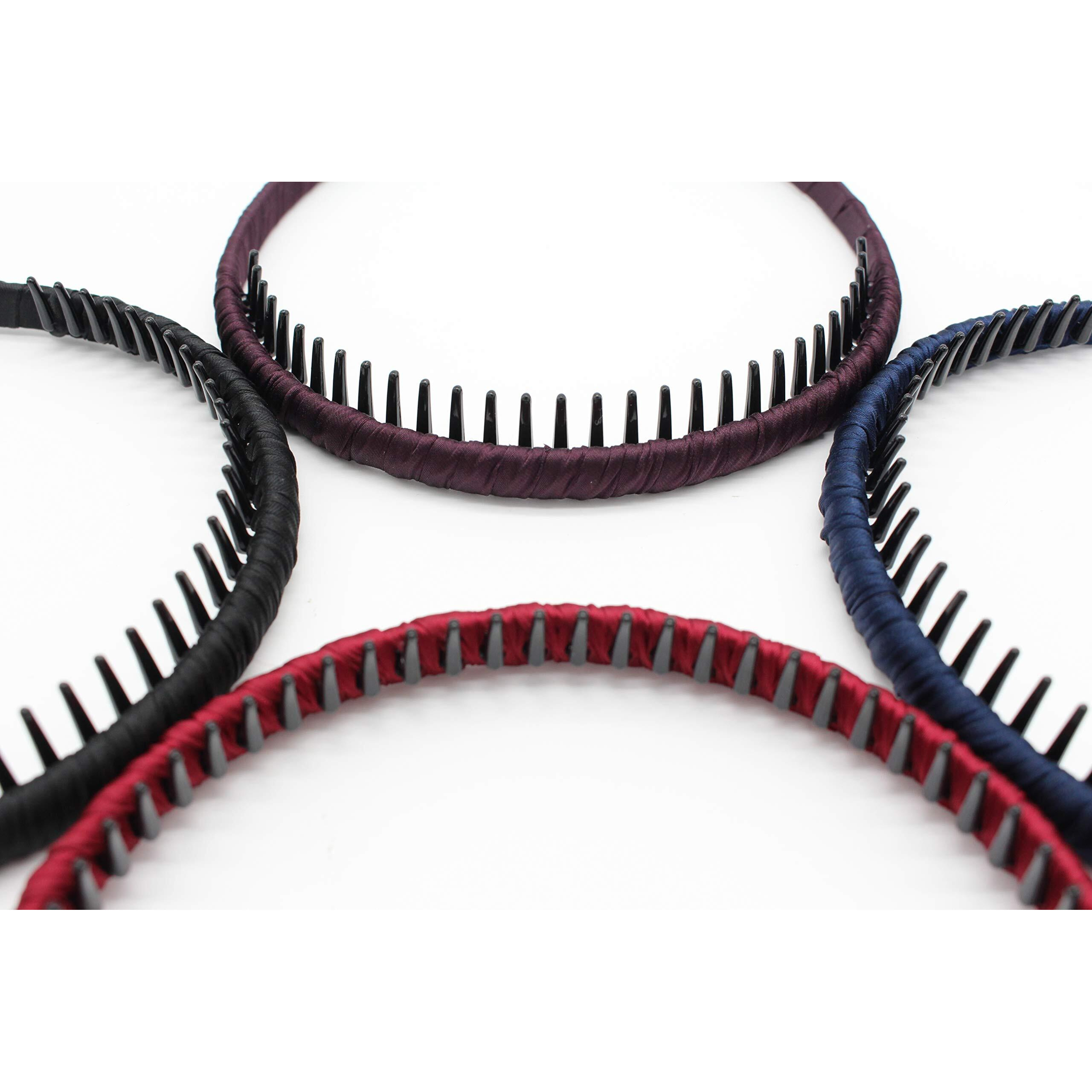 Joband Fashion Hair Bands For Women Short Hair Headbands Non-Slip Hairband Resin Hair Accessories Hair Hoop Teeth Comb (4 Color)