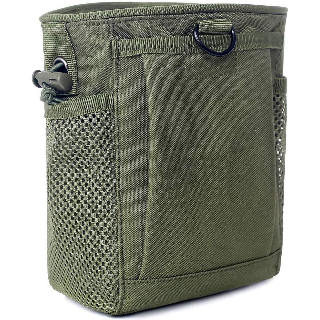 Tactical Molle Drawstring Magazine Dump Pouch, Adjustable Military Utility Belt Fanny Hip Holster Bag Outdoor Ammo Pouch (Army Green)