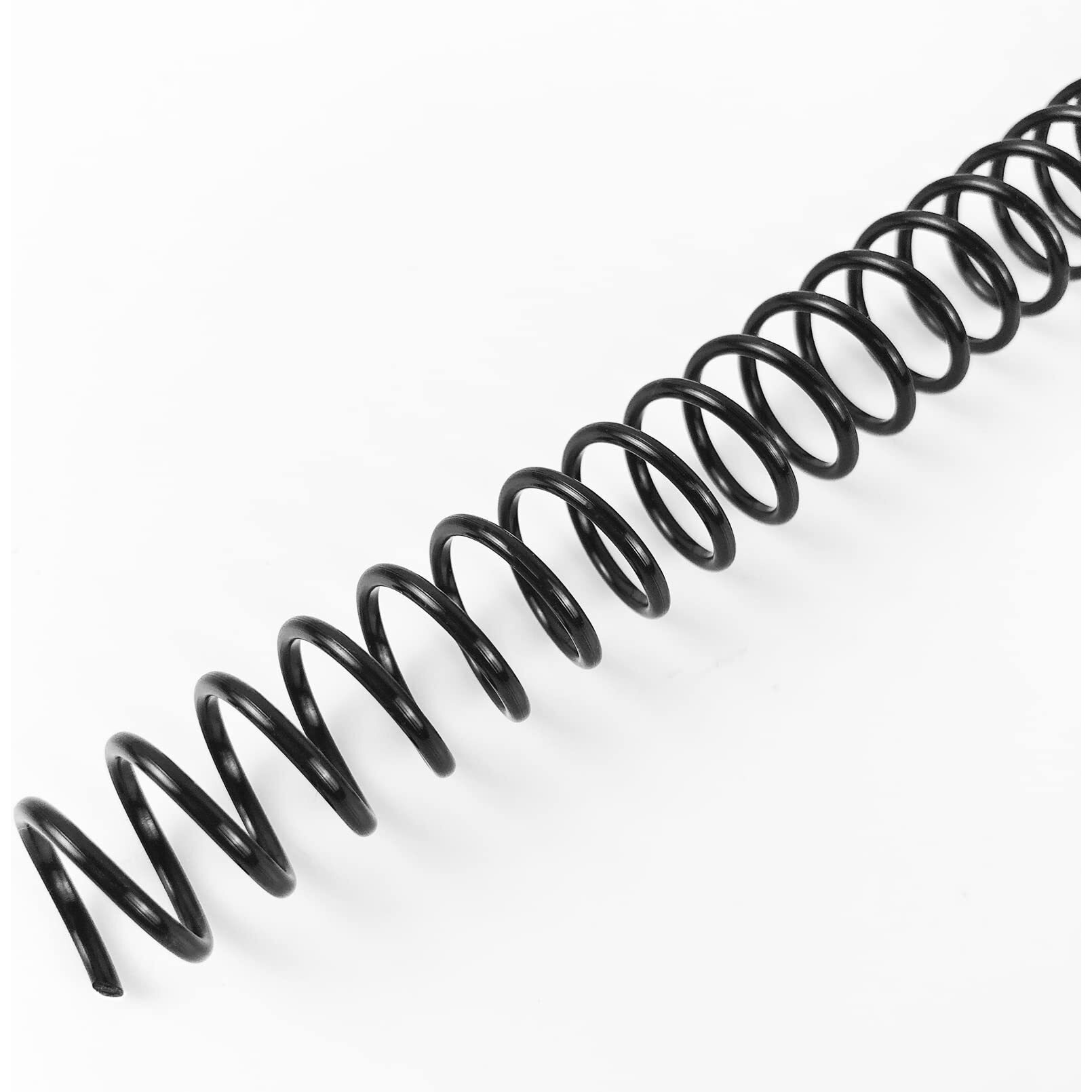 Binditek 50 Pack Plastic Spiral Binding Coils, 12Mm(1/2"), 90 Sheet Capacity, 41 Pitch, Black, 48Loops, For Letter Size, For Students And Coworkers