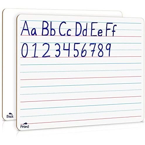 2 Pack Double Sided Whiteboard Lined Dry Erase Board For Kids Ruled Writing Board Handwriting Practice For Kids Small White Board Dry Erase Board 9X12 Dry Erase Board Lines Education Teacher Supplies