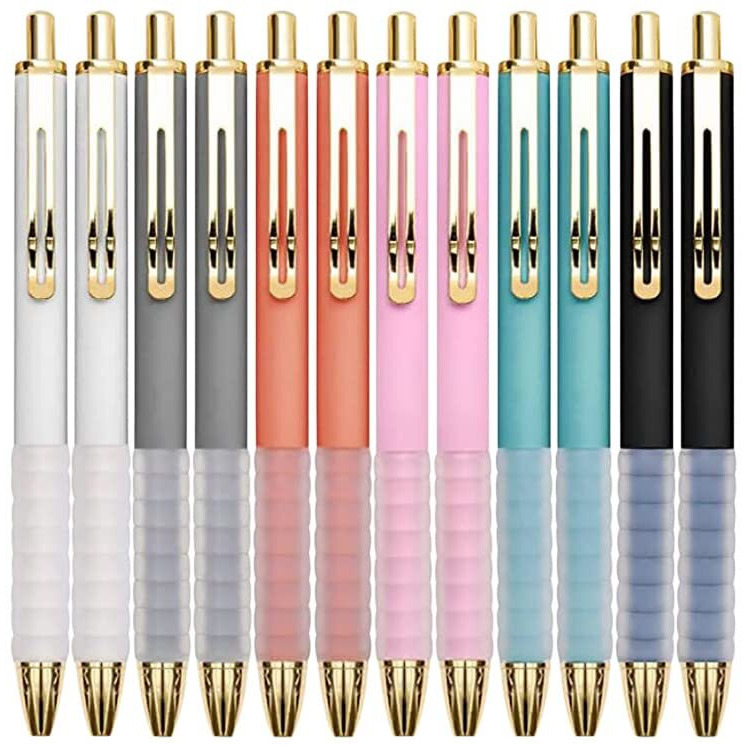 Huohuair Pens, Pens Fine Point Smooth Writing Pens, Personalized Ballpoint Pens Bulk, Flair Colorful Pens, Black Ink 10 Mm Journaling Pen, Office Supplies For Women  Men, Note Taking