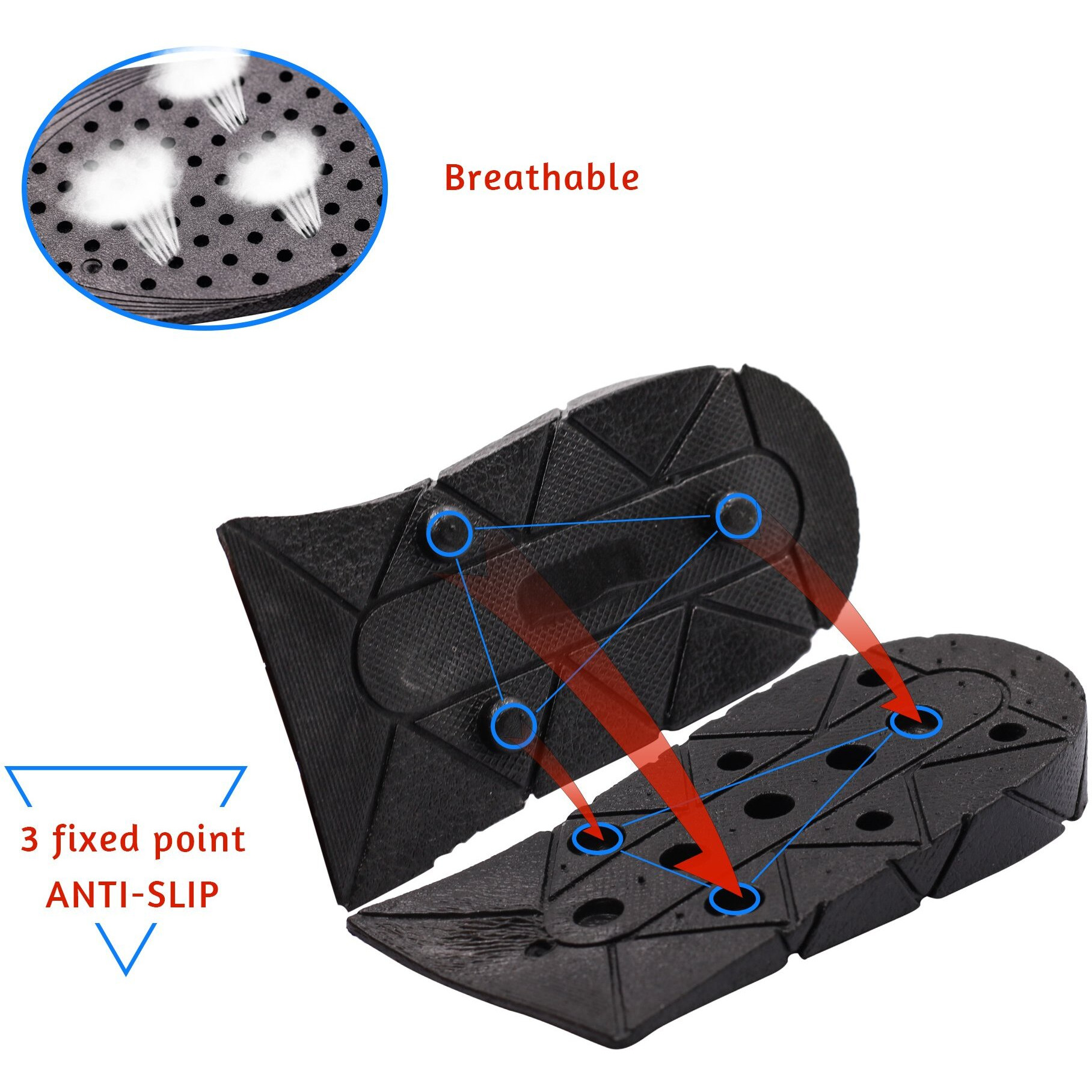 Ergofoot Height Increase Insoles 2-Layer 2 Inch Air Cushion Taller Shoes Insoles Heel Insert For Men And Women