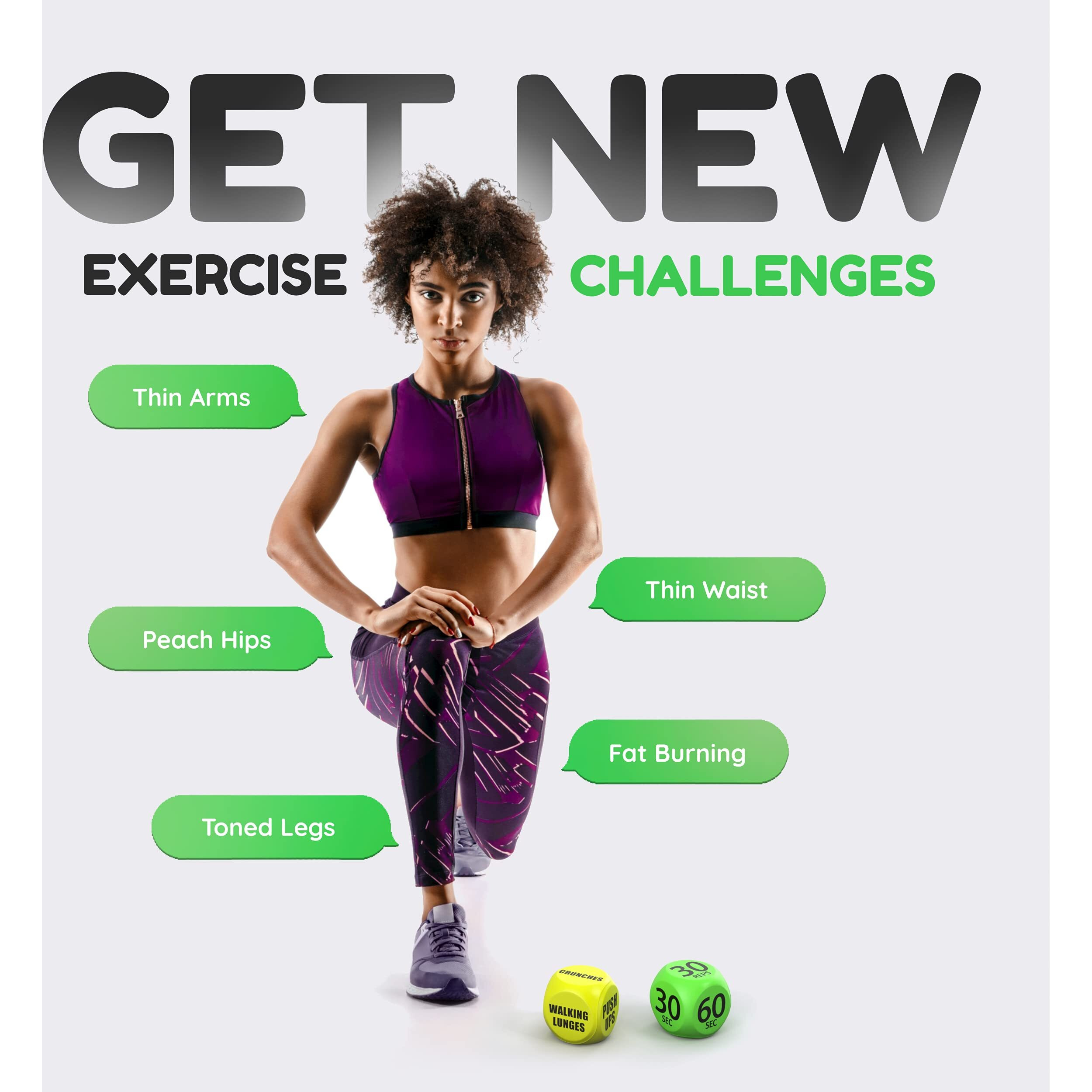 Skywin-Exercise Dice, Fun Workout Dice For Solo Or Group Classes, 6-Sided Foam Fitness Dice Great Dynamic Exercise Equipment (Yellow)