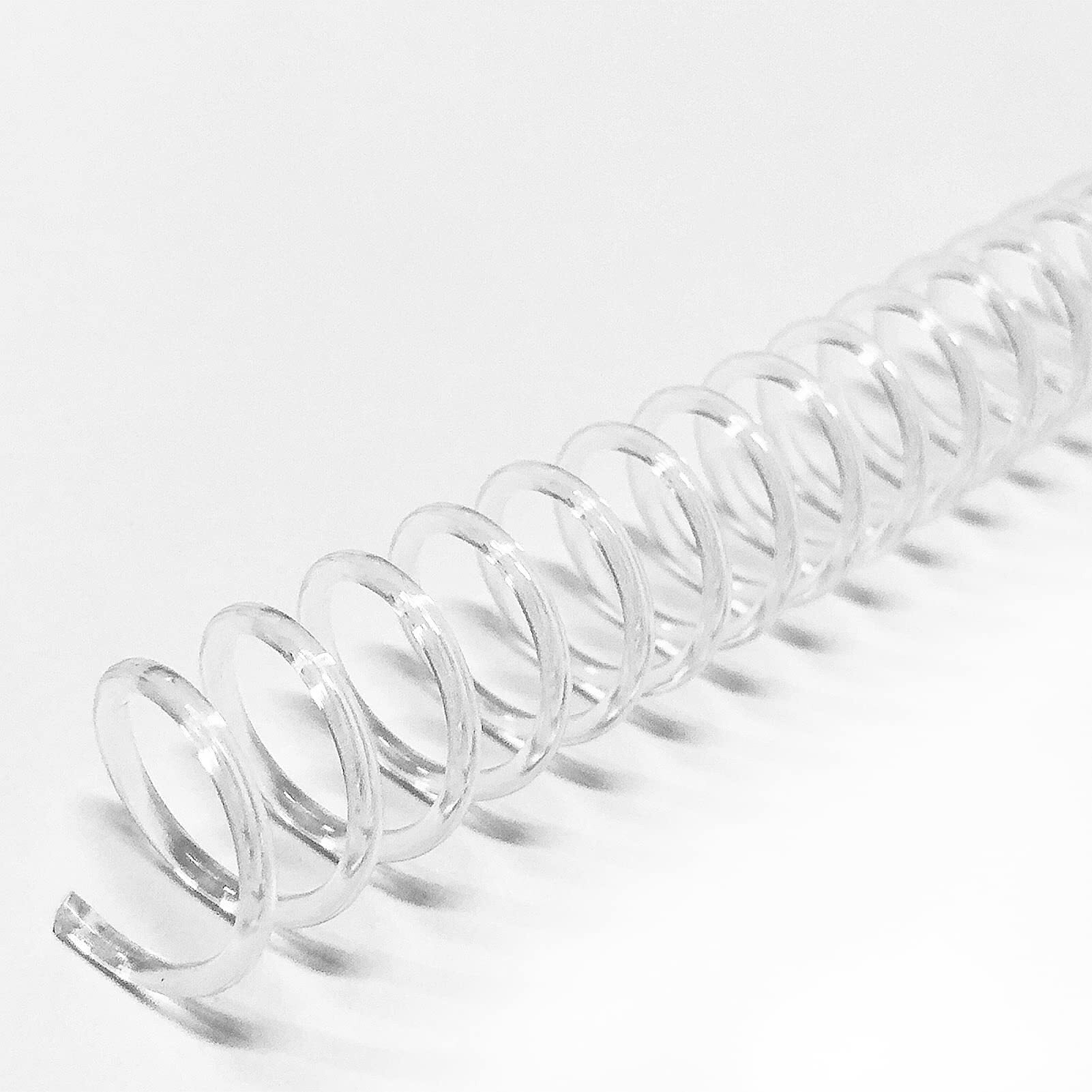 Binditek 50 Pack Plastic Spiral Binding Coils, 12Mm(1/2"), 90 Sheet Capacity, 41 Pitch, Clear, 48Loops, For Letter Size, For Students And Coworkers