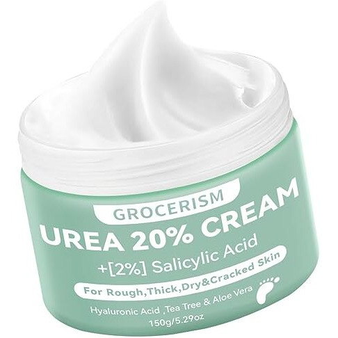 Urea Cream 20 Percent For Feet Plus 2% Salicylic Acid 150G || Foot Cream And Hand Cream Maximum Strength With Hyaluronic Acid, Tea Tree, And Aloe Vera For Deep Moisturizes