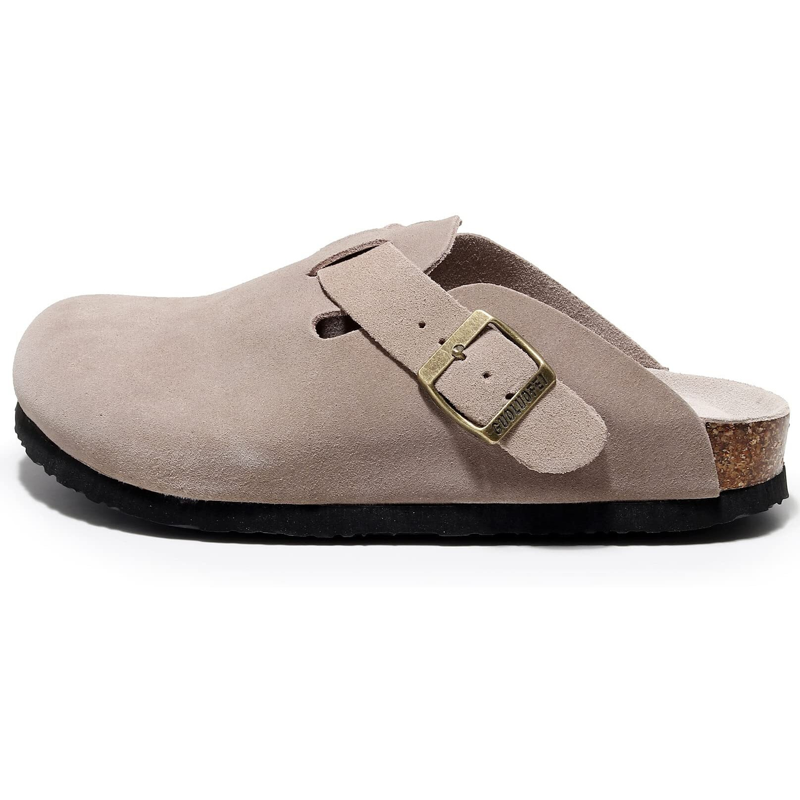 Guoluofei Clogs For Women, Womens Clogs- Mules House Slipers With Arch Support And Adjustable Buckle Apricot
