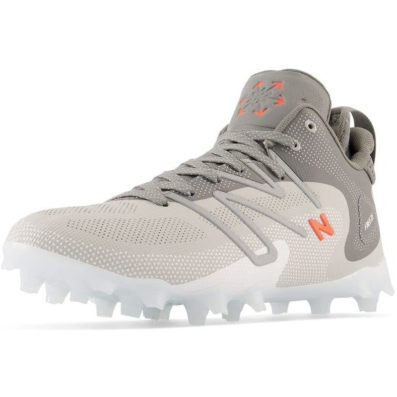 New Balance Mens Freezelx V4 Lacrosse Shoe, Greywhitewhite, 13