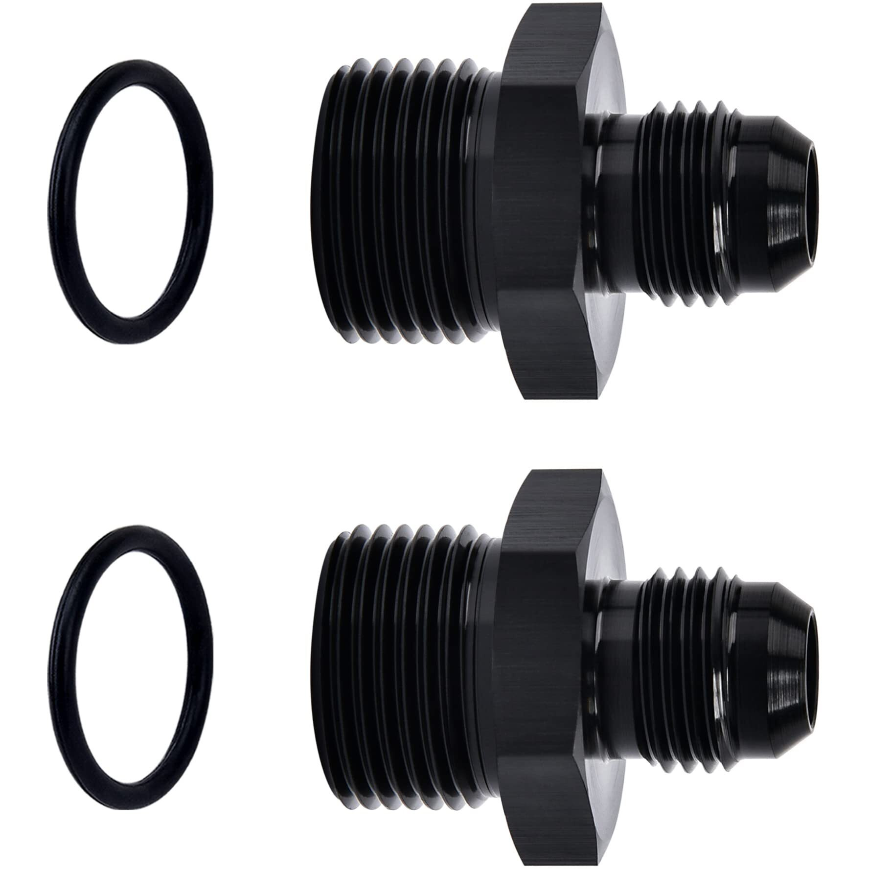 Evil Energy 6An Male Flare To M20 X 1.5Mm Male Metric Fitting Adapter Aluminium Alloy 2Pcs