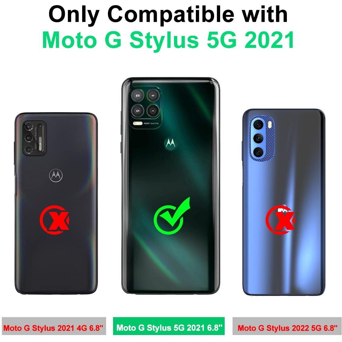 Rancase For Moto G Stylus 2021 5G Case,Three Layer Heavy Duty Shockproof Protection Hard Plastic Bumper +Soft Silicone Rubber Protective Case For Motorola Moto G Stylus 2021 5G,Purple