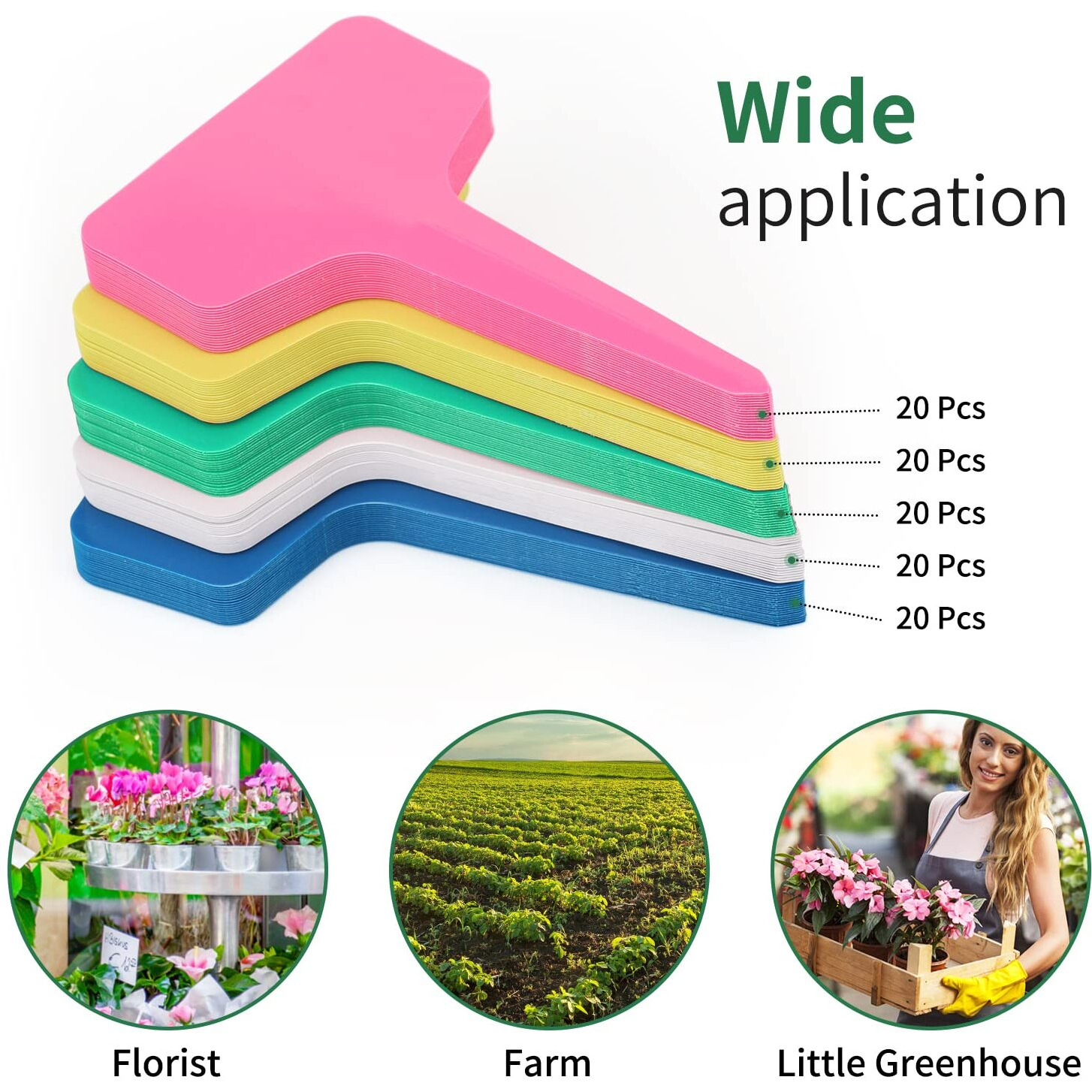 Kinglake Garden 200 Pcs Plant Labels,Garden Marker Vegetable Gardening Tags,T-Type Garden Seed Stake Tags For Outdoor Indoor Potted Plants With Permanent Marking Pen