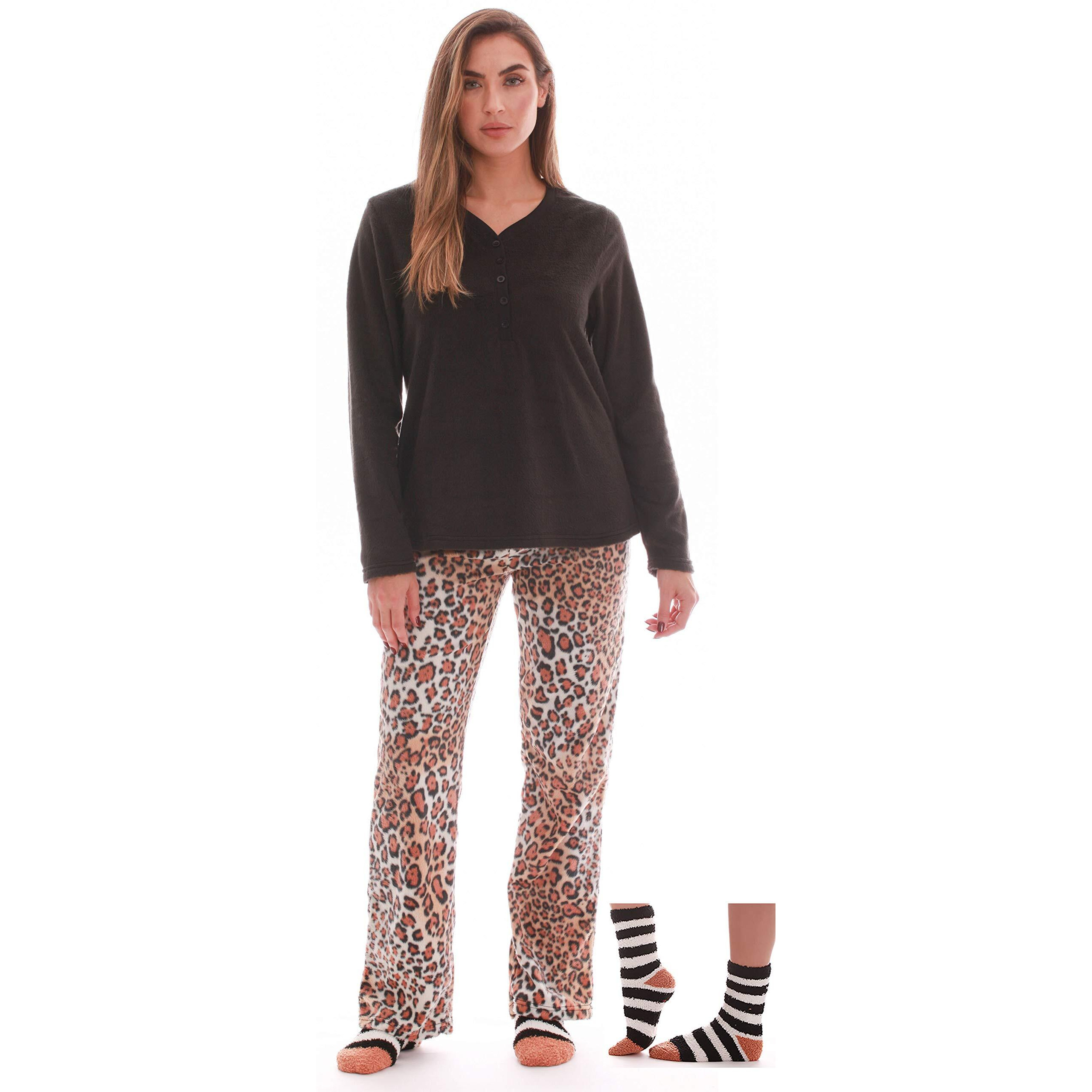 Just Love Henley Pants Set With Socks For Women 6732-10114-Xl Leopard
