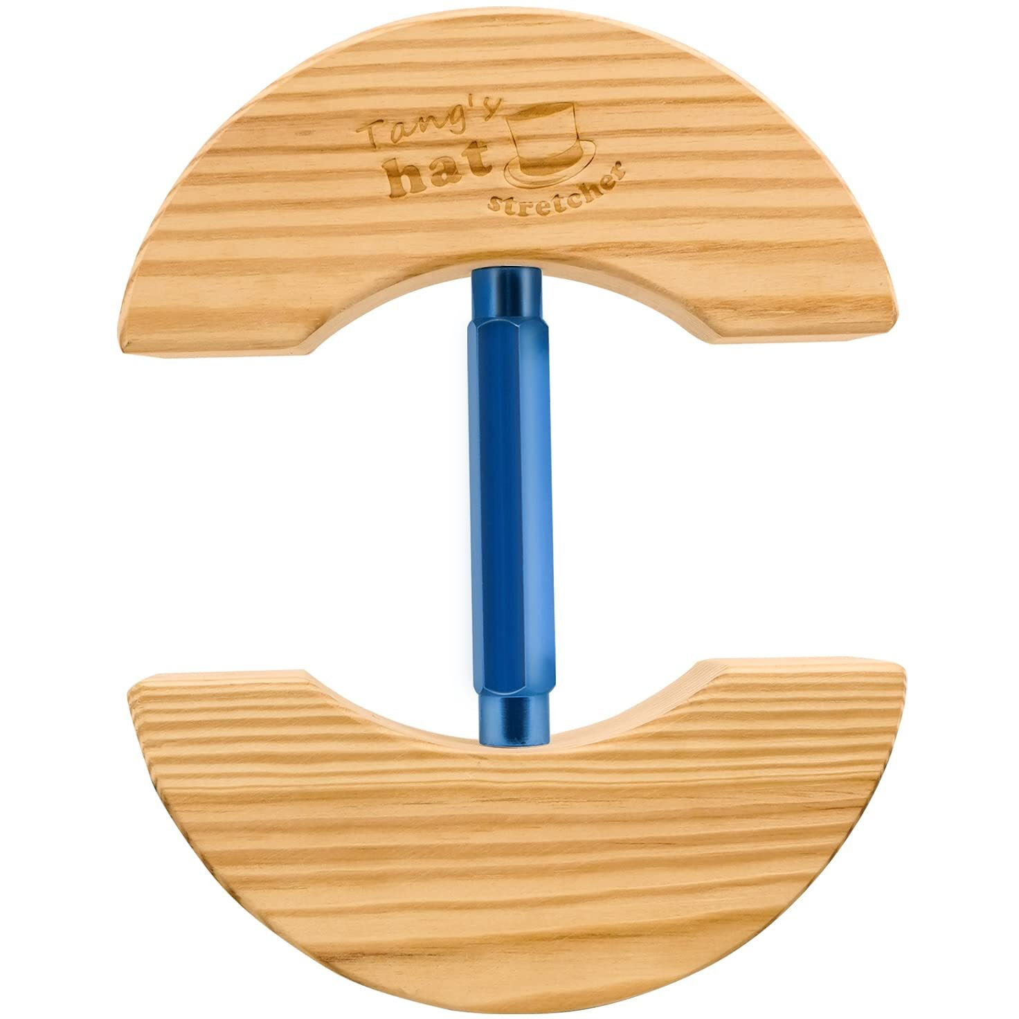 Tangs Wooden Hat Stretcher,Adjustable Turn Buckle Hat Stretcher For Fitted Hatsone Size Unisex Hat Shaper, Suits Forall Hat (Blue, Large)