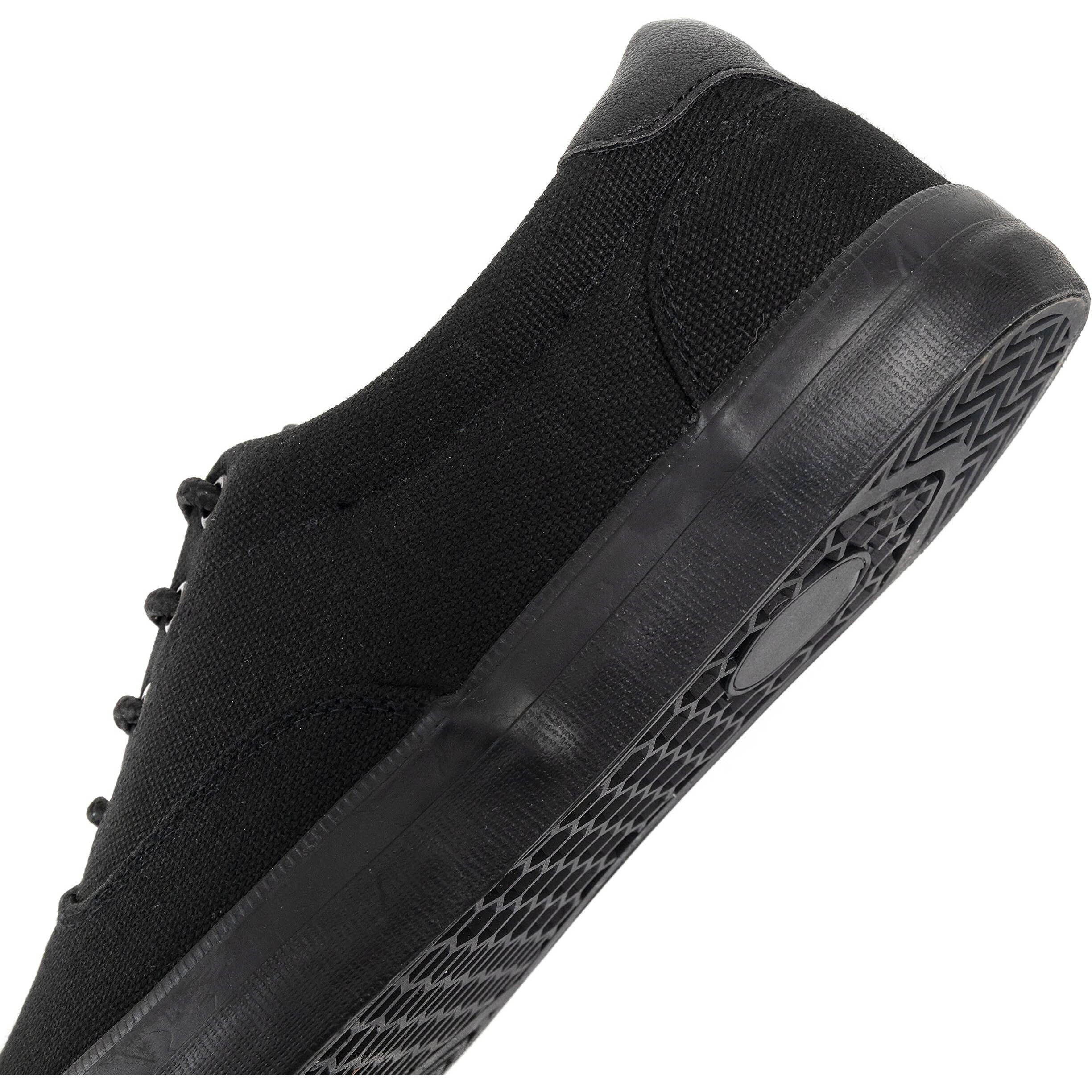 Men's Black Classic Low Top Shoes Canvas Fashion Sneaker With Soft Insole Causal Dress Shoes For Men Comfortable Walking Shoes