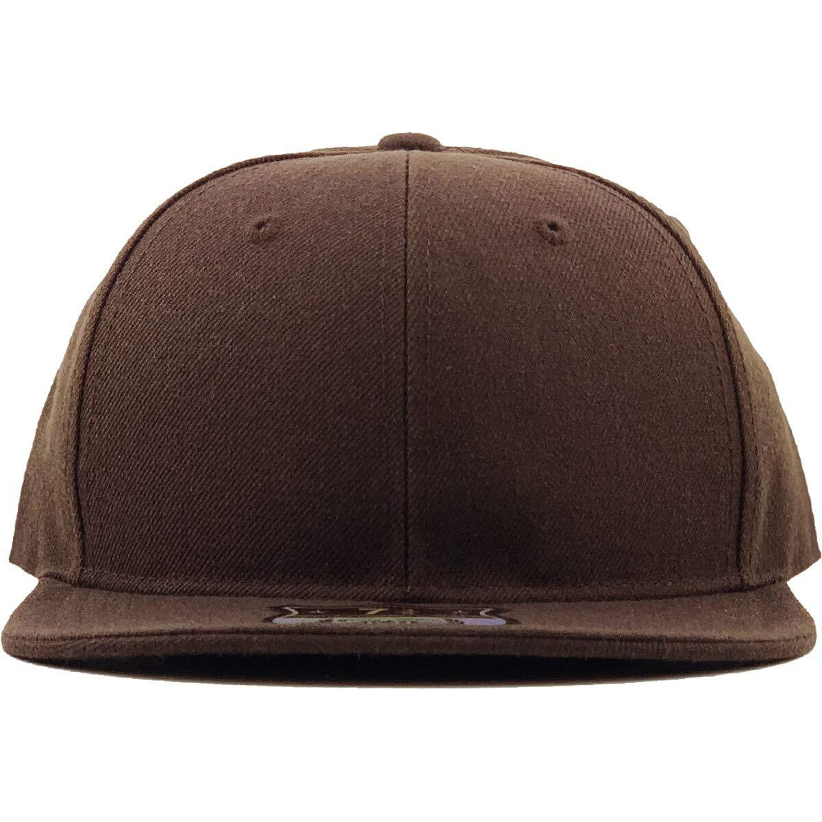 Kbethos Knw-2364 Brn (7 1/2) The Real Original Fitted Flat-Bill Hats True-Fit, 9 Sizes & 20 Colors