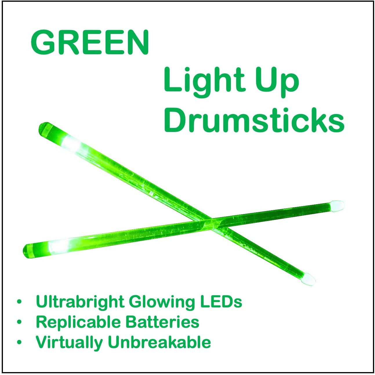 Light Stix Led Light Up Drumsticks (Green)