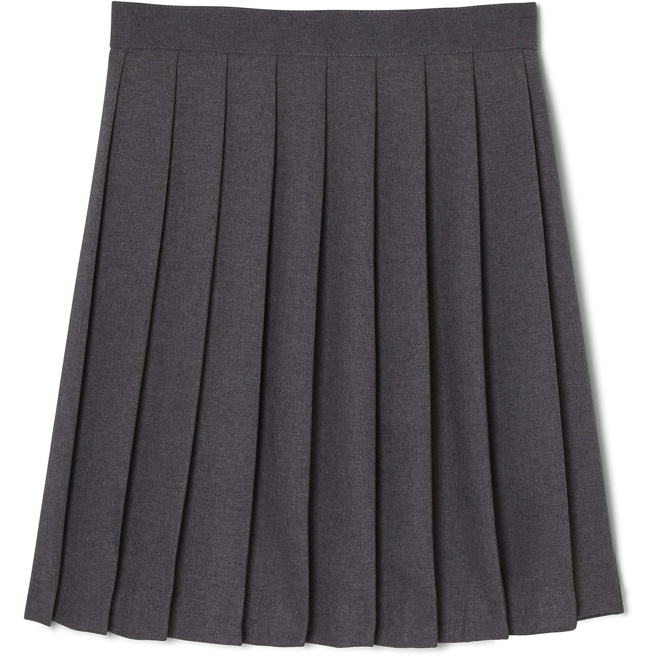 French Toast Girls Pleated Skirt, Heather Gray, 6,Little Girls