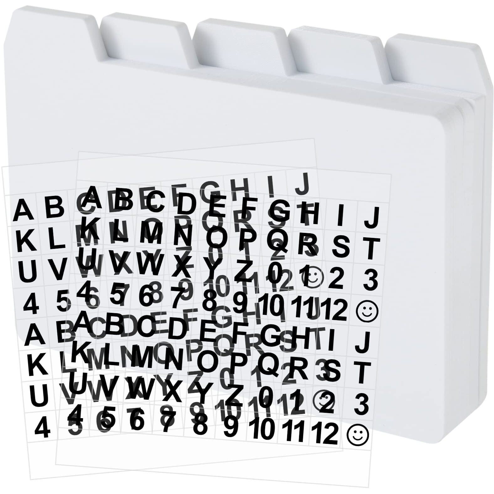 50 Pieces Index Card Guide Set Alphabet Sticker Index Card Dividers Self Adhesive Number Stickers Index Card Dividers With Tabs For Office Business Classroom Products (White, 3 X 5 Inch)