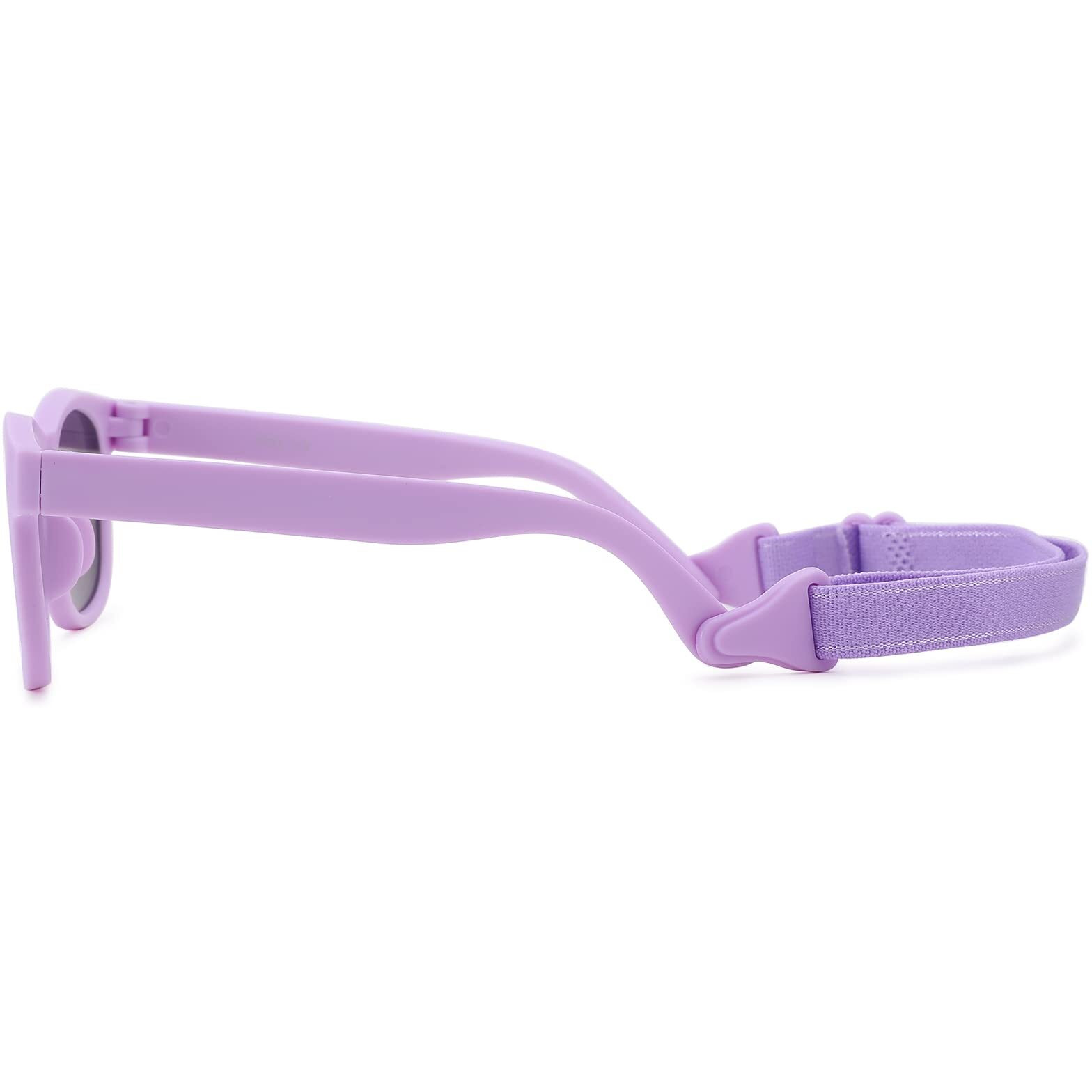 Coasion Bendable Flexible Polarized Newborn Baby Sunglasses With Strap For Infant Boys Girls Age 0-12 Months (Purple/Purple Mirror)