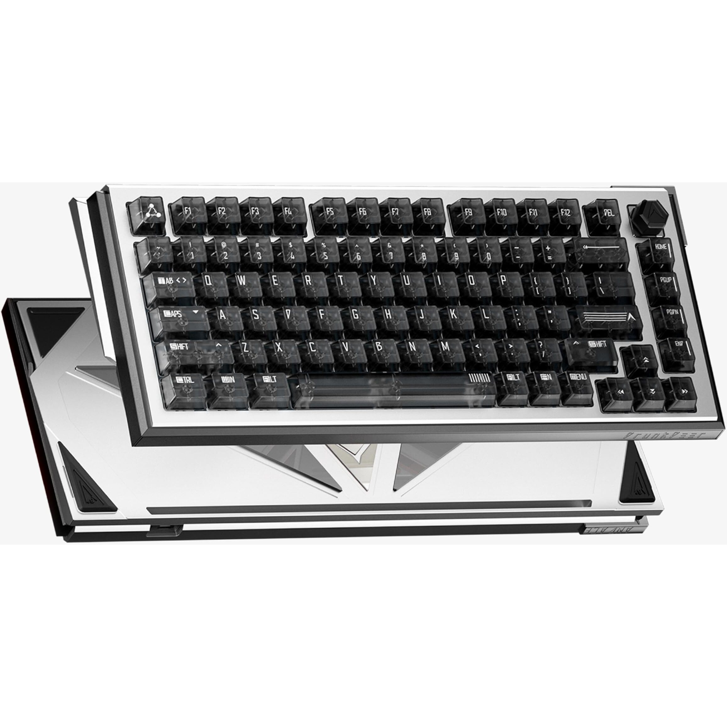 DrunkDeer A75 Ultra Rapid Trigger HE Keyboard, Esports Gaming Keyboard, Magnetic Switch - Adjustable Actuation - 0.01mm, RT Plus, RT Match - 8K HzANSI75%, PC KeycapsBlack - Qian Switch