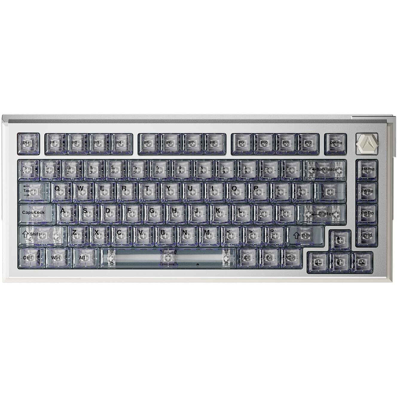 DrunkDeer A75 Ultra Rapid Trigger HE Keyboard, Esports Gaming Keyboard, Magnetic Switch - Adjustable Actuation - 0.01mm, RT Plus, RT Match - 75%, 8K HzANSIPC KeycapsWhite - Qian Switch