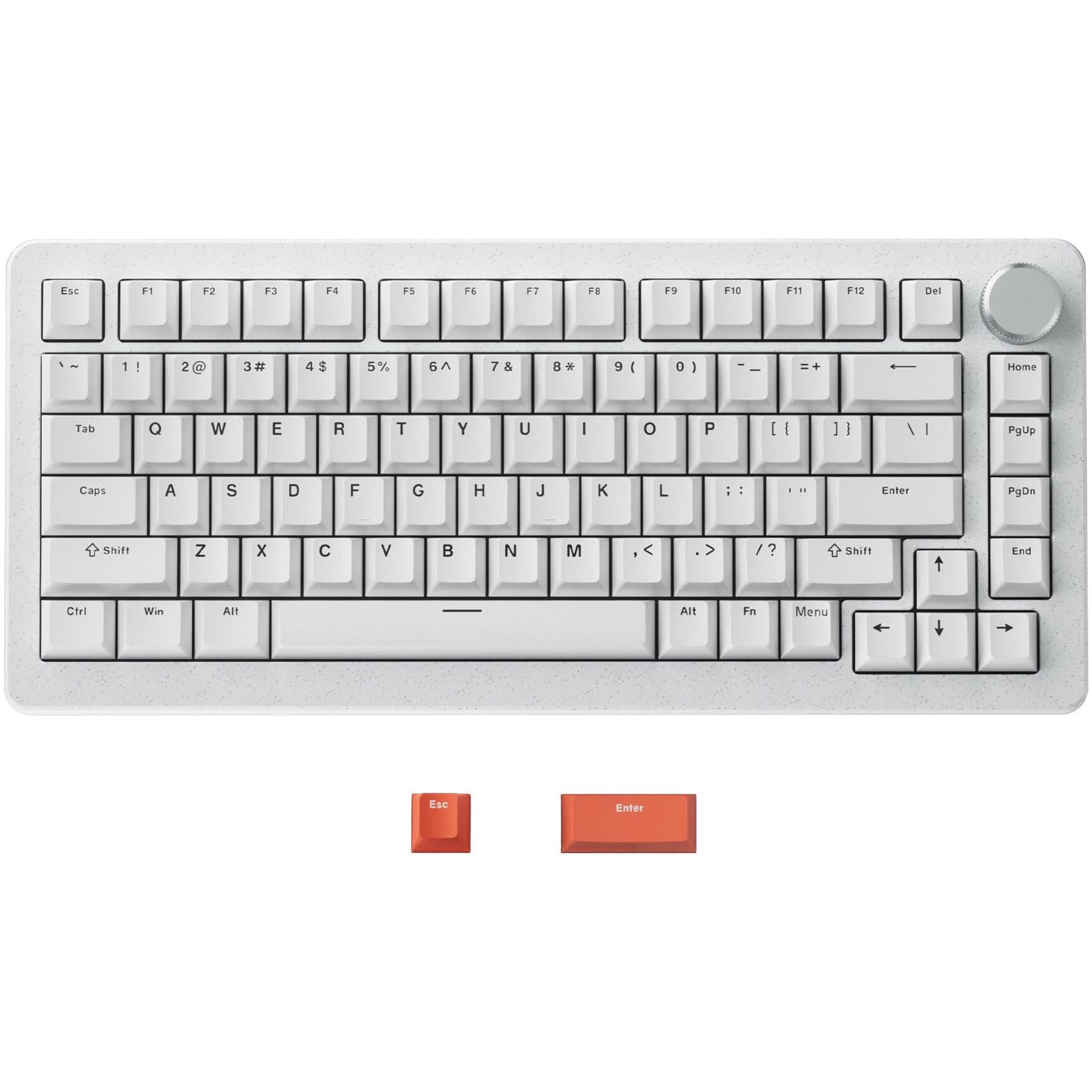 DrunkDeer A75 Pro Rapid Trigger Keyboard, Esports Gaming Keyboard, Magnetic Switch - Last Win Mode - Adjustable Actuation, ANSI 75% Design with Knob, White