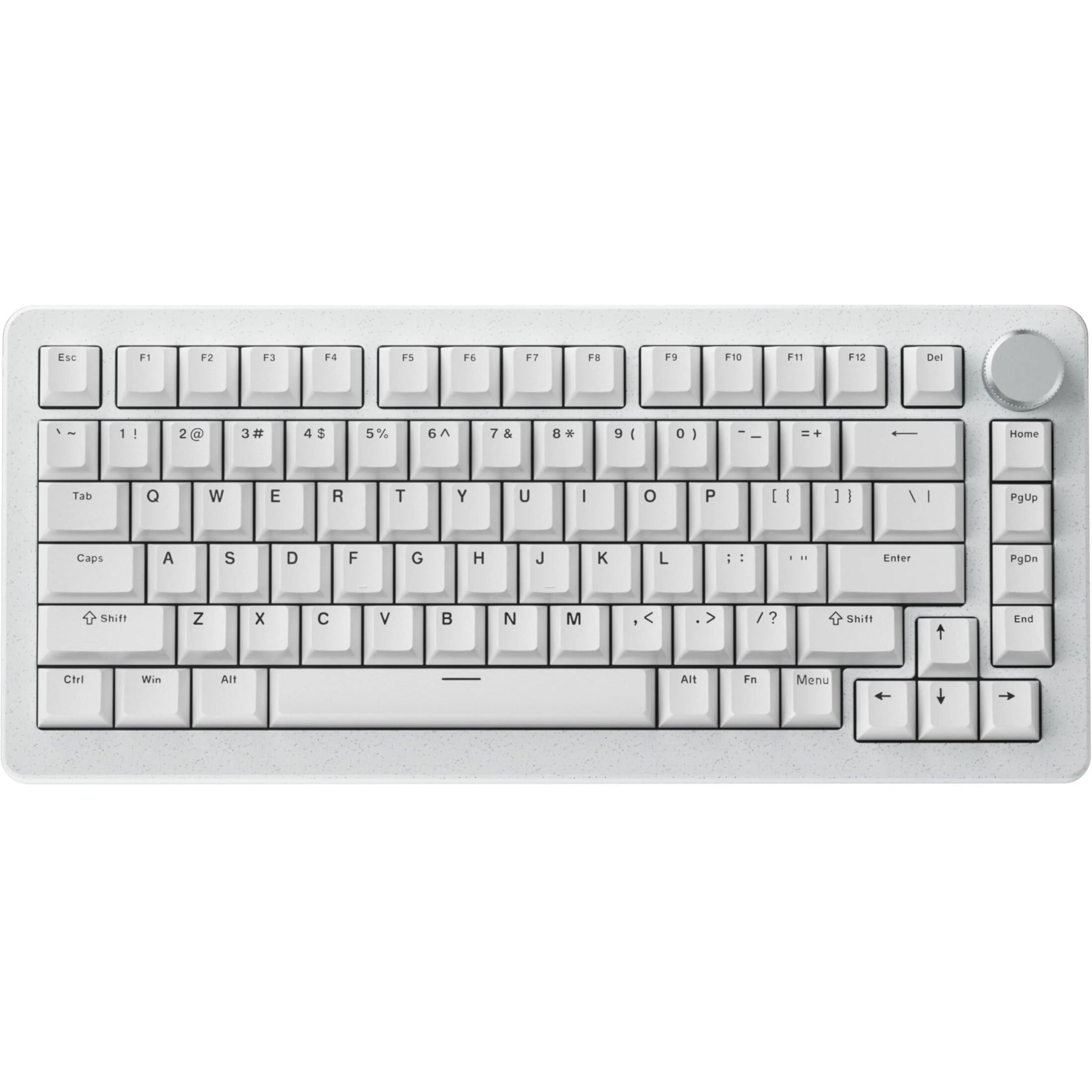 DrunkDeer A75 Pro Rapid Trigger Keyboard, Esports Gaming Keyboard, Magnetic Switch - Last Win Mode - Adjustable Actuation, ANSI 75% Design with Knob, White