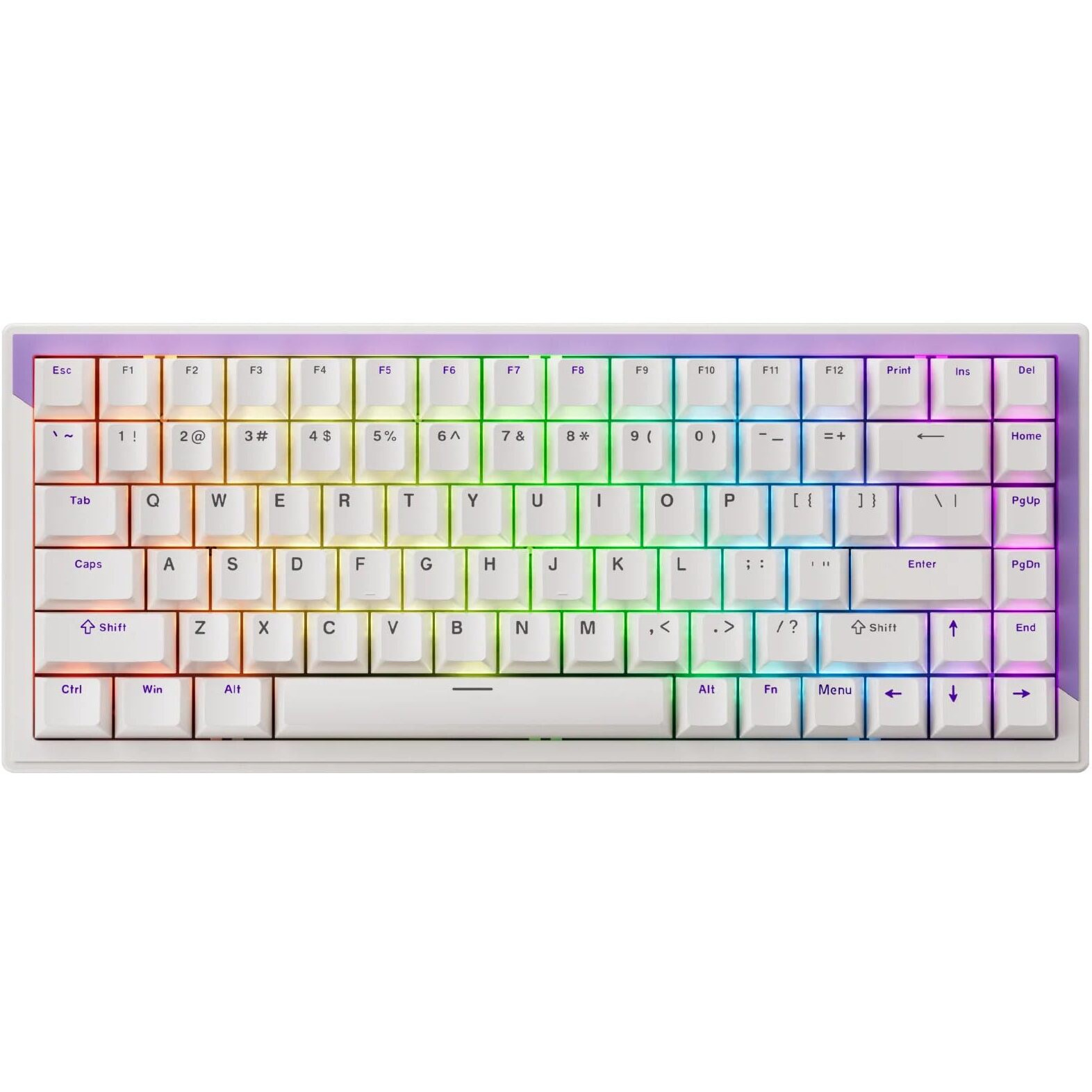 DrunkDeer G75 Rapid Trigger Keyboard, Esports Gaming Keyboard Magnetic Switch Adjustable Actuation, Last Win Mode, RGB 75% Design, Purple