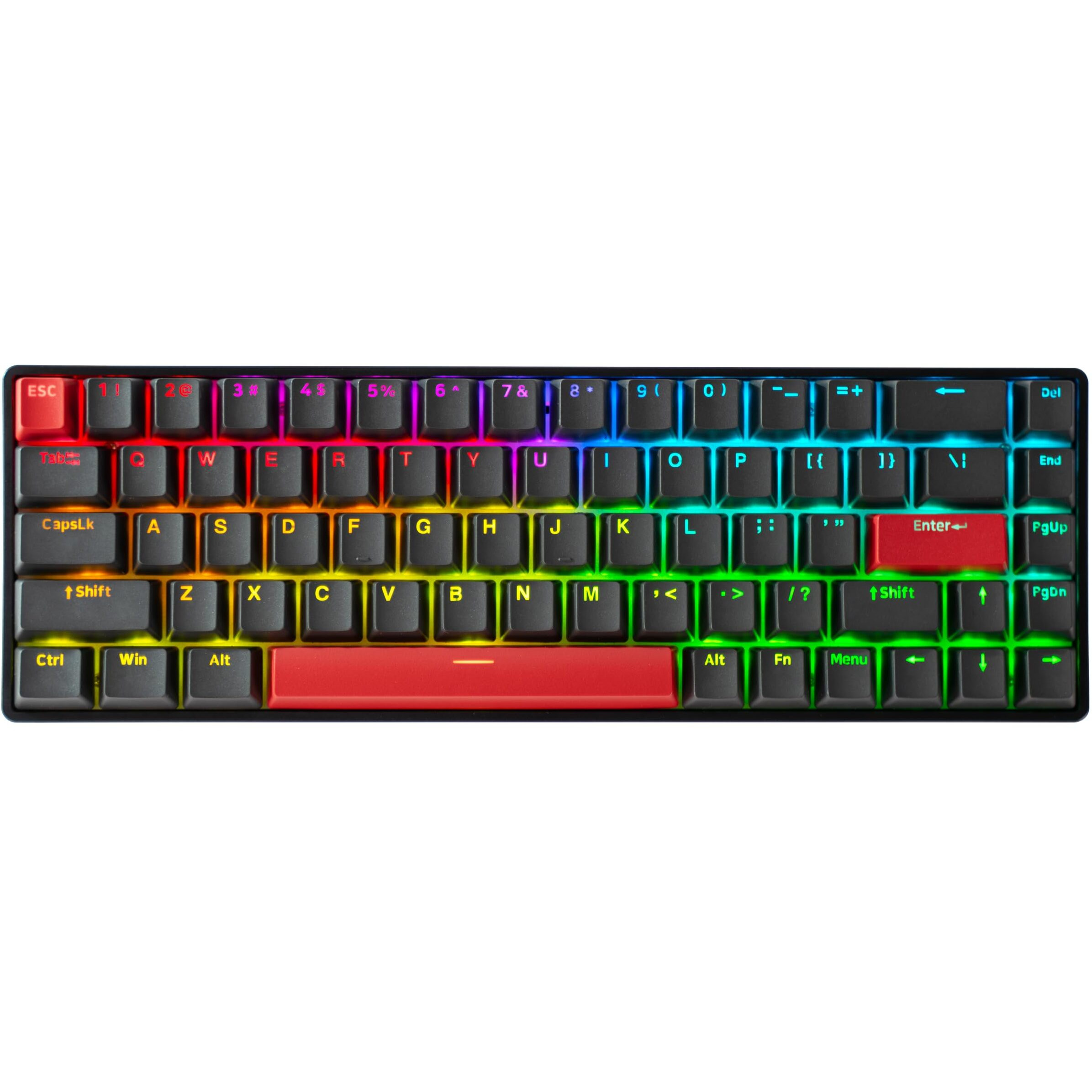 DrunkDeer G65 Rapid Trigger Mechanical Keyboard Magnetic Switch Gaming PBT Keycap RGB Wired 65% Size USB Compact Anti-Ghost Black