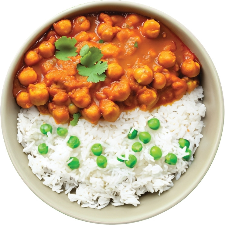 Just By Quicklly Chana Masala with Pea Pilaf - 283 Gm (10 Oz)