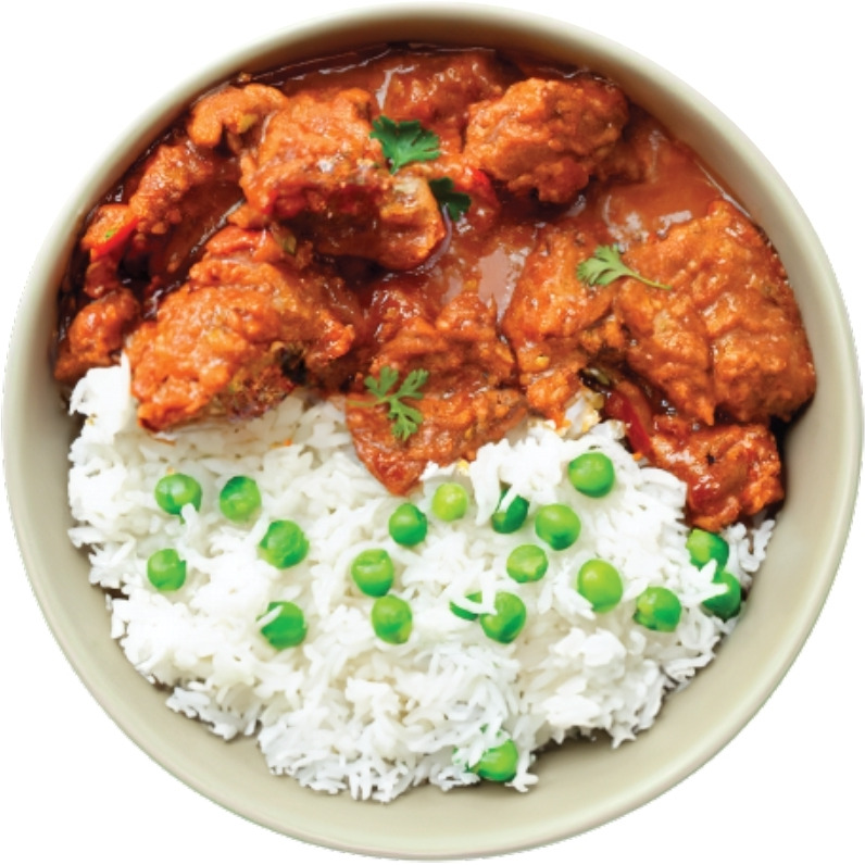 Just By Quicklly Kashmiri Lamb Rogan Josh with Pea Pilaf - 283 Gm (10 Oz)